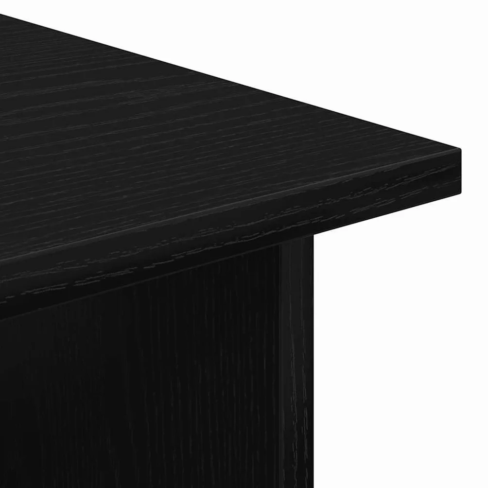 vidaXL Mobile con Ruote Rovere Nero 60 x 45 x 55 cm Legno Multistrato, Soluzioni di archiviazione per Ufficio