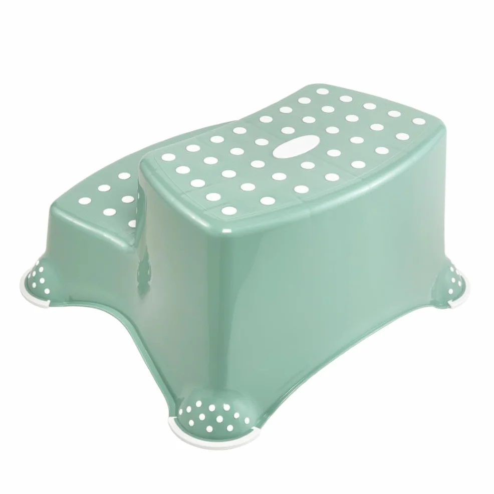 Keeper Scaletta a Due Gradini Funny Farm 3-14 Anni Antiscivolo Nordic Green