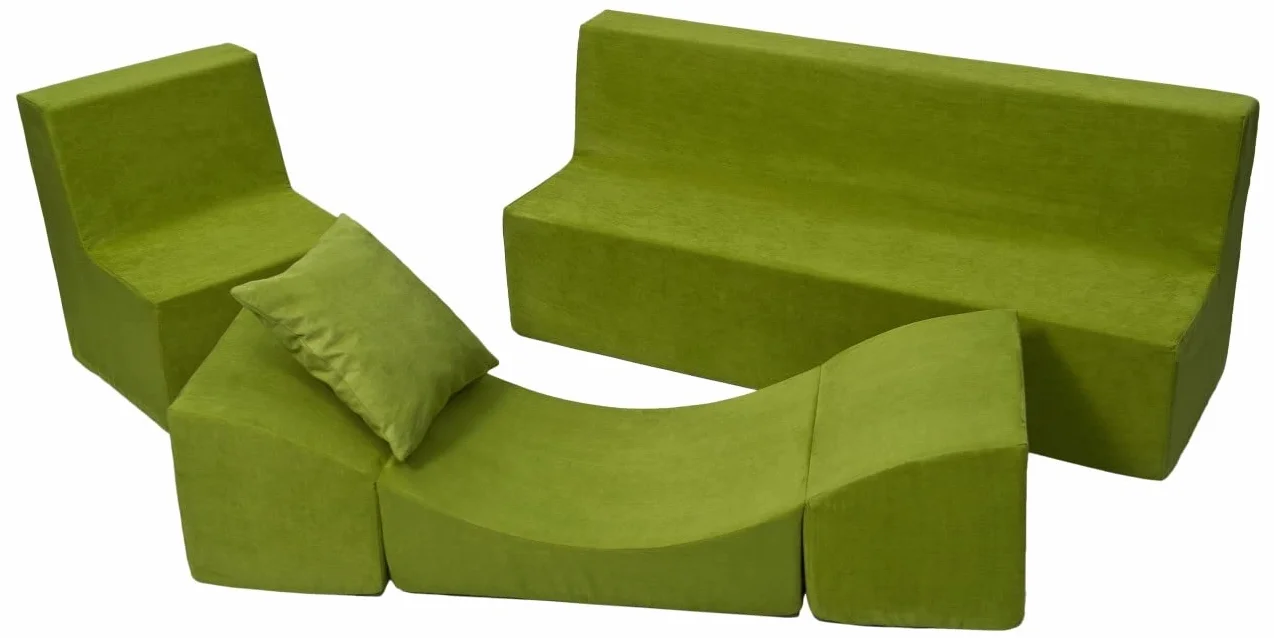 Velinda Set Completo Mobili Bambino Poltroncina Divanetto Poltrona Relax Verde