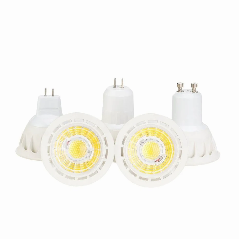 Light, Confezione da 10, faretto LED COB GU10/E27/E26 AC85-265V 6W non dimmerabile MR16 12V lampada for interni domestici(Blanc,E26 85-265V)