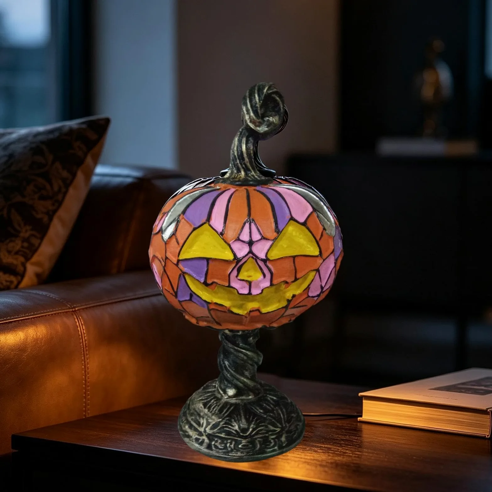 Generico Lampada a forma di di Halloween Luce LED Halloween Per Comodino | Lampada Da Comodino Per Creare Atmosfera Autunnale Nella Casa Soggiorno Camera E Feste Halloween