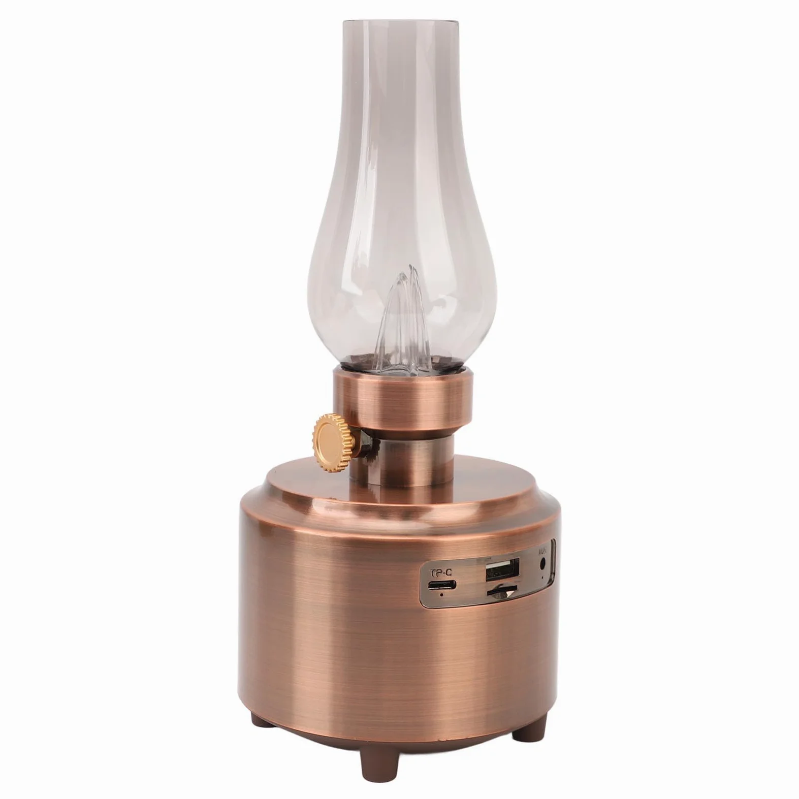 Lampada da Tavolo Vintage con Altoparlante Bluetooth, 5W, per | Wireless, USB, ingresso AUX, batteria a lunga durata, luce soffusa