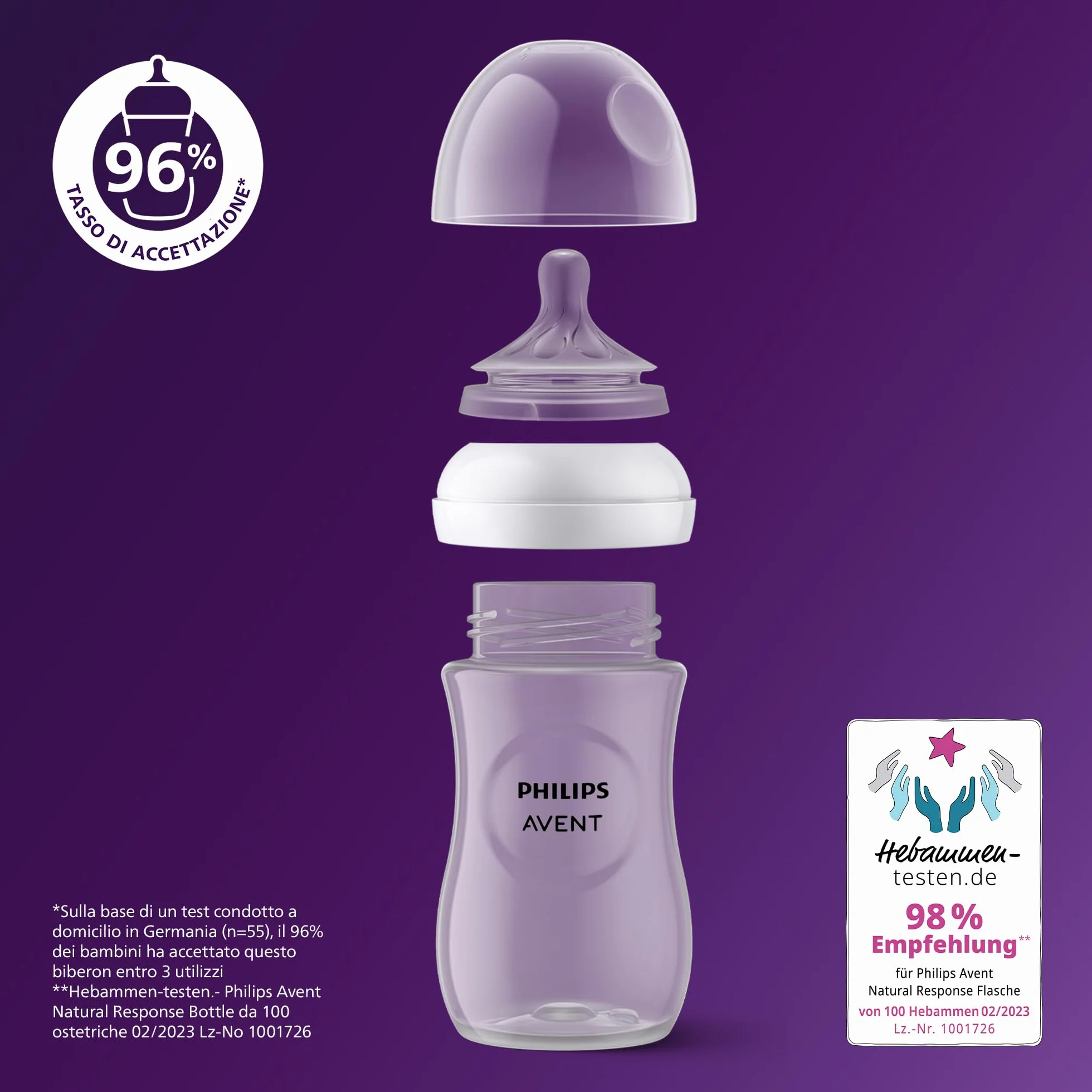 Philips Avent Natural Response set 3 biberon 260 ml T3 tettarelle 1m+ SCY903/63