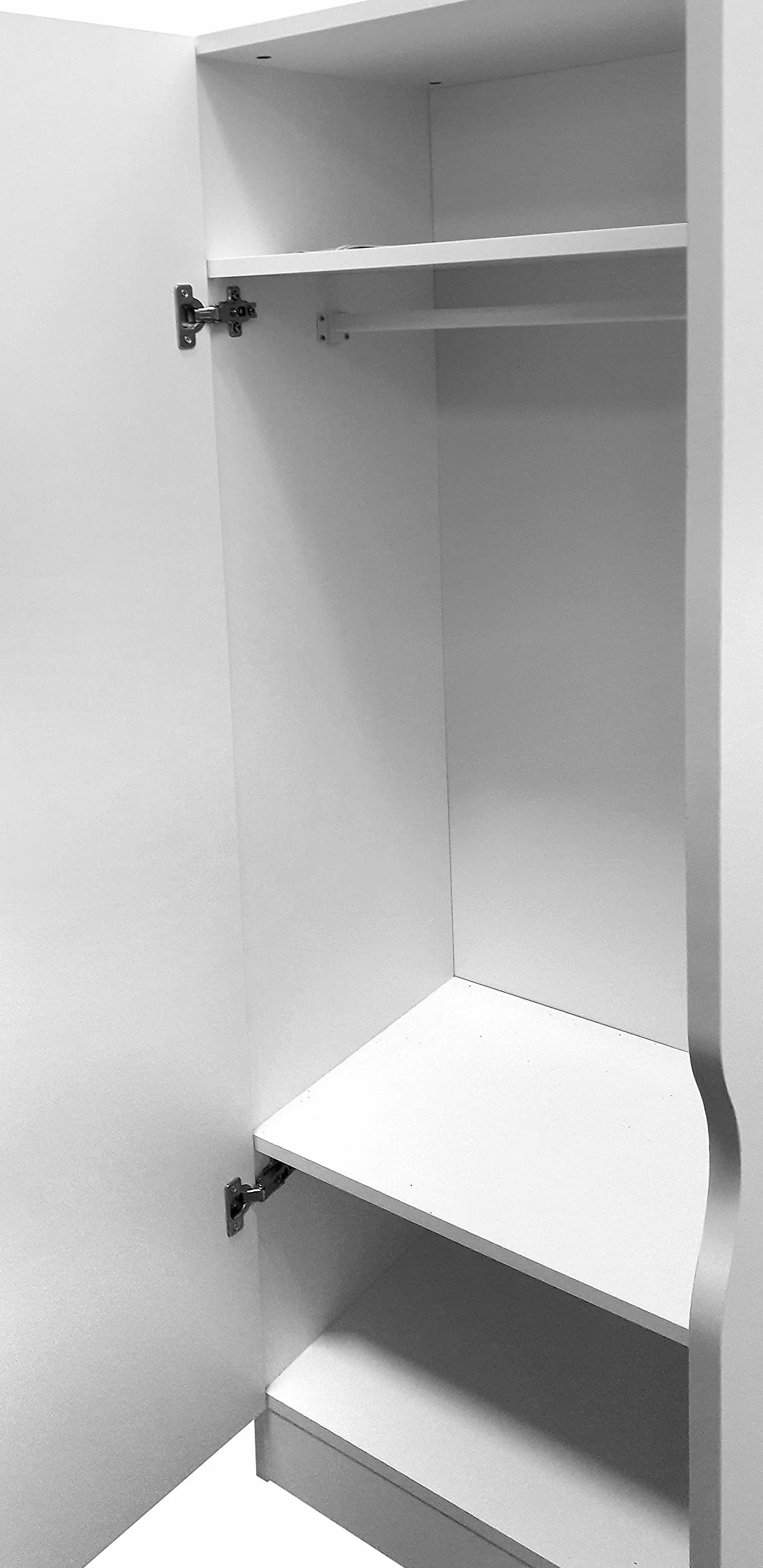 Armadio Bianco Unicorno Rosa per Bambini in Legno 70x42,5x161,5 cm