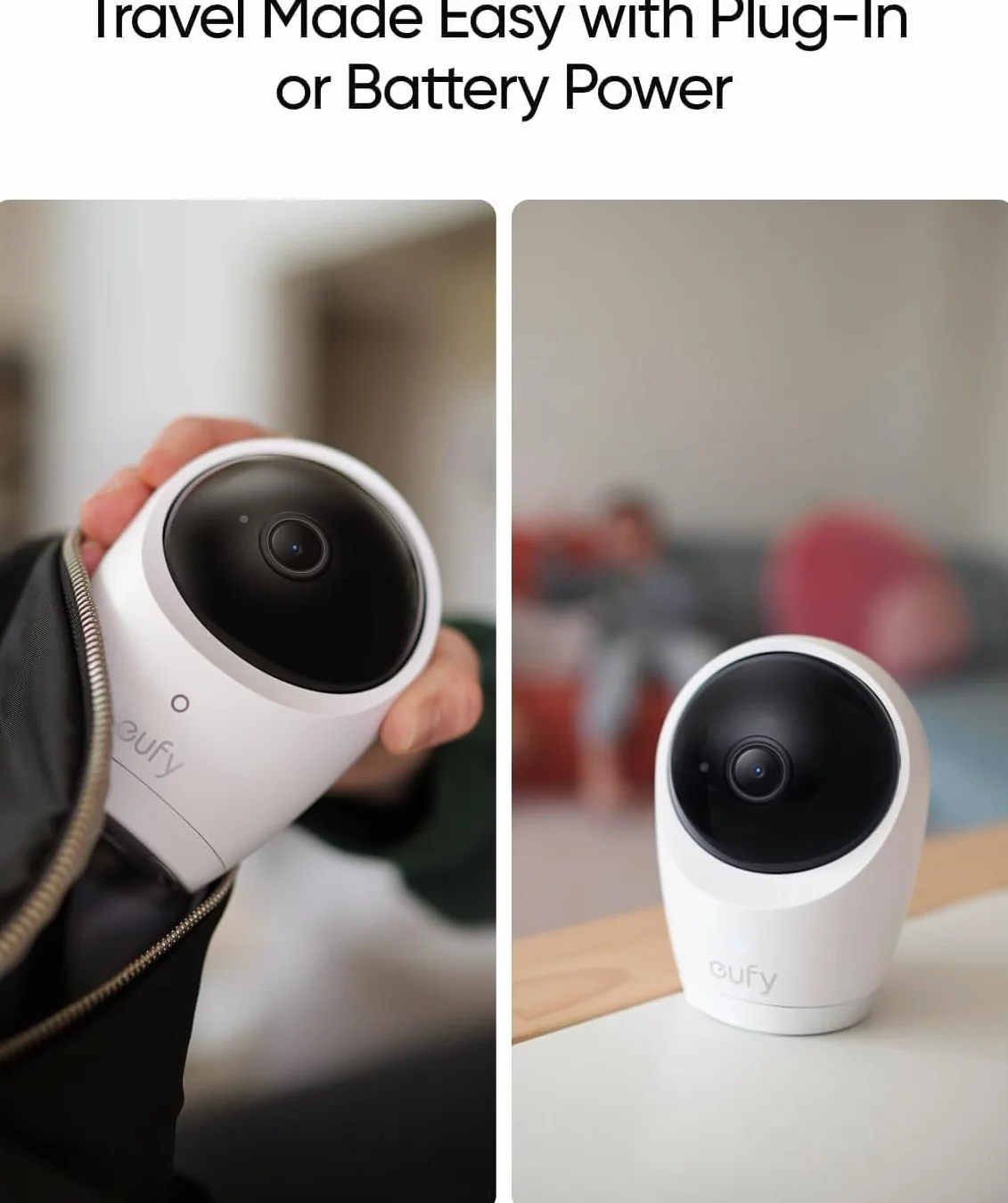 eufy Security Babyphone E20, 2K HD, kamera z widzeniem nocnym, ANR, inteligentne alarmy