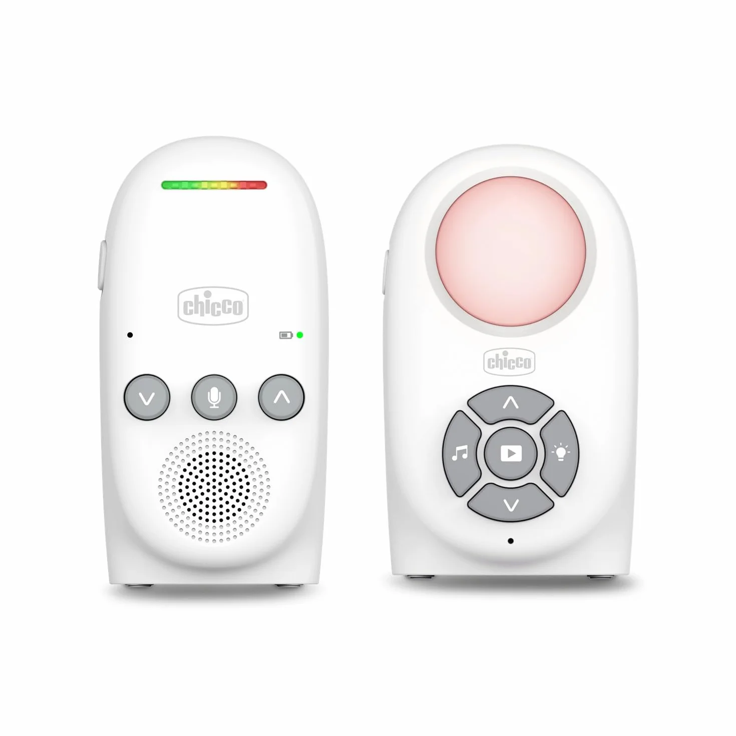 Chicco Audio Baby Monitor Digitale DECT, Komunikacja Dwukierunkowa, 5 Kołysanek, Tryb VOX, Zasięg Daleki