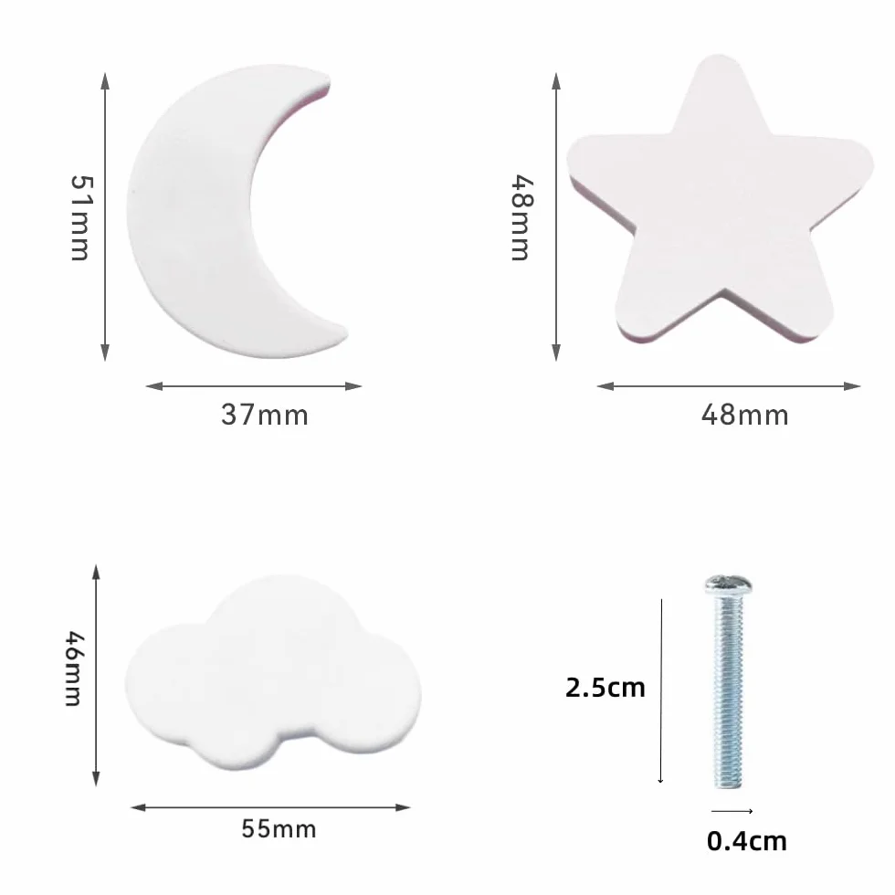 Maniglie per mobili da cucina 9 pezzi gomma morbida anticollisione pomelli bambini stelle luna nuvole cassetti sicurezza bambino Blu