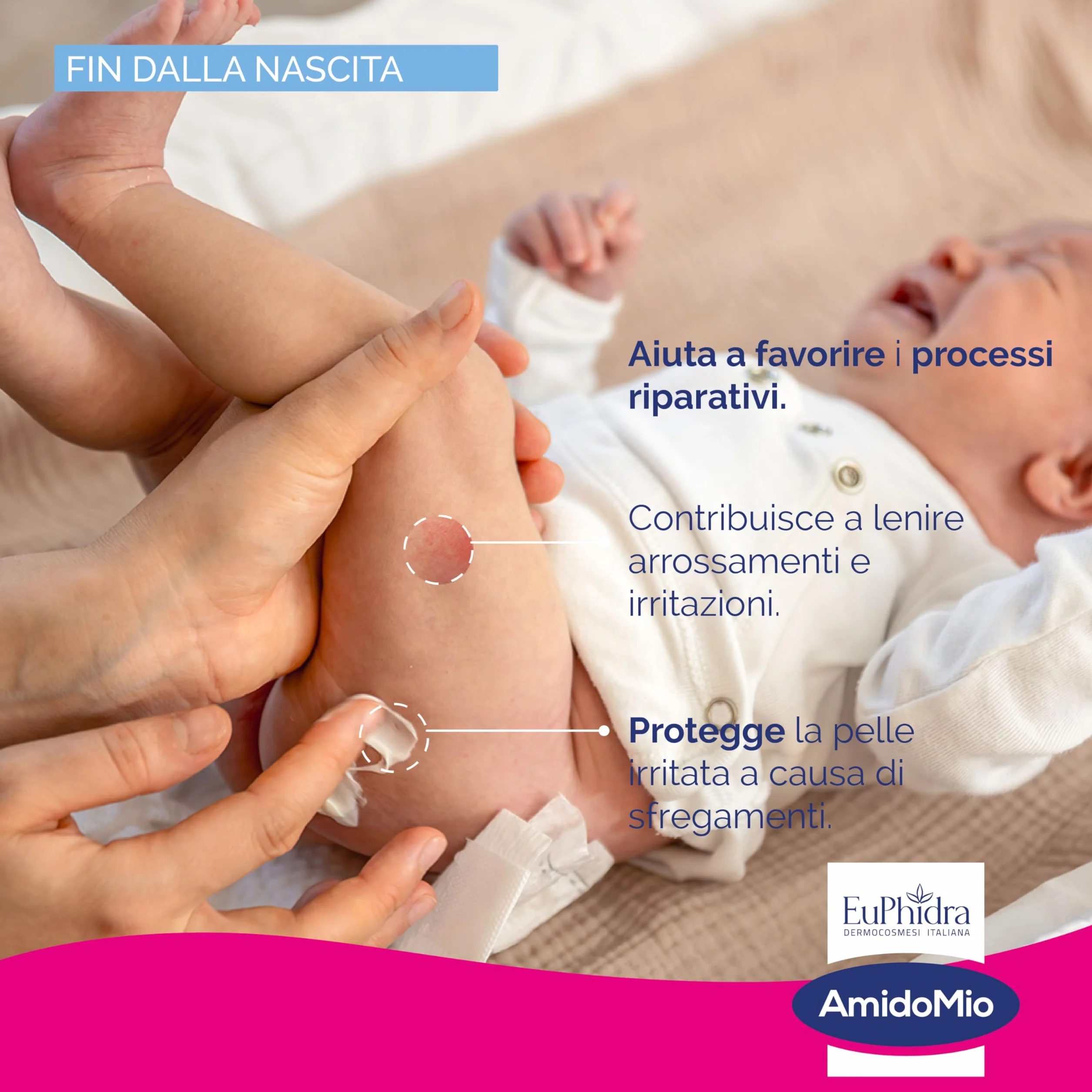 Euphidra AmidoMio Pasta di Hoffmann 300g Azione Lenitiva Protettiva Olio di Oliva Ossido di Zinco Pelle Delicata Bambino