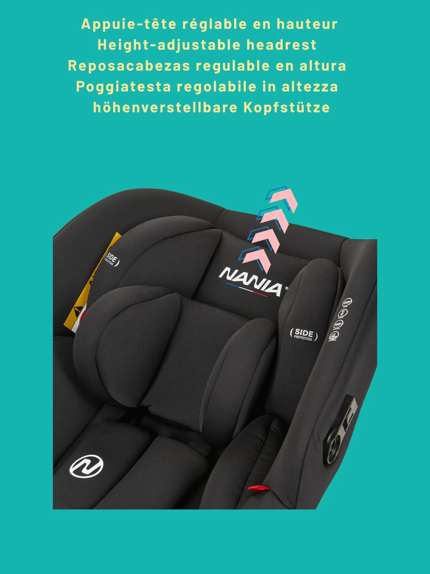 Nania Myla Passeggino combinato 2 in 1 compatto leggero 0-4 anni max 22 kg seggiolino auto Rimini 40-87 cm 0-13 kg protezione laterale comfort