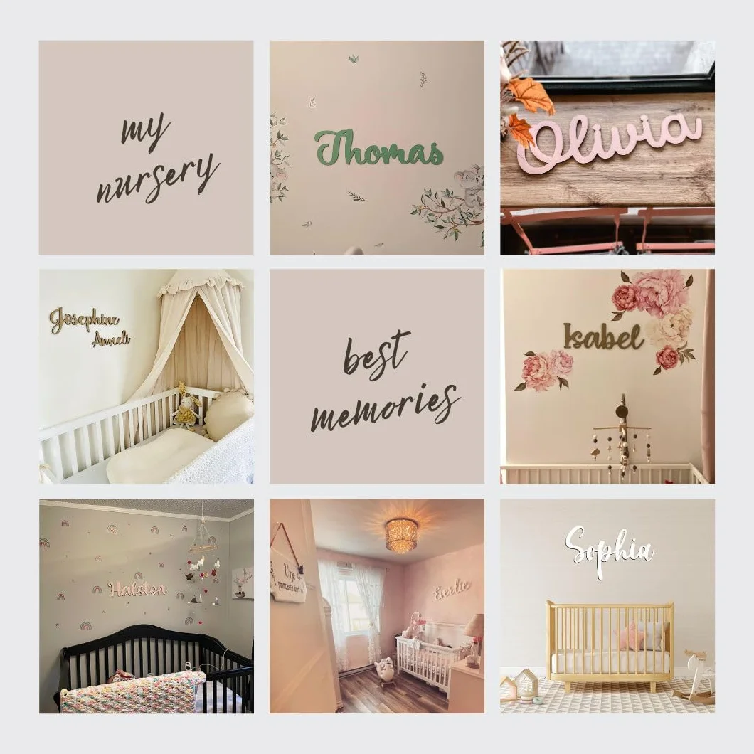Targa personalizzata in legno per bambino 20-96 cm decorazione parete scuola materna