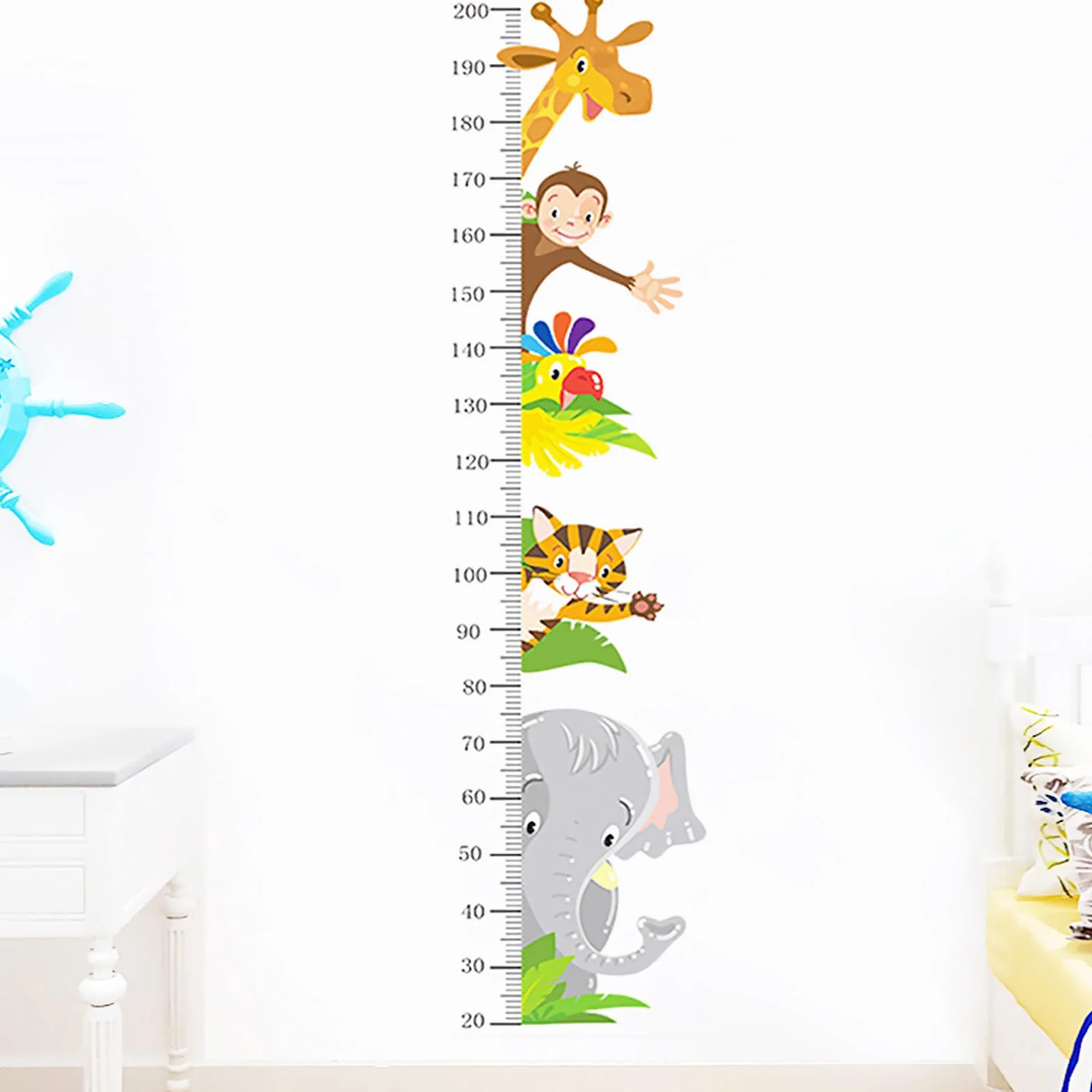 Adesivi Murali Animali 89 x 30 cm Autoadesivo Rimovibile per Camera Bambini