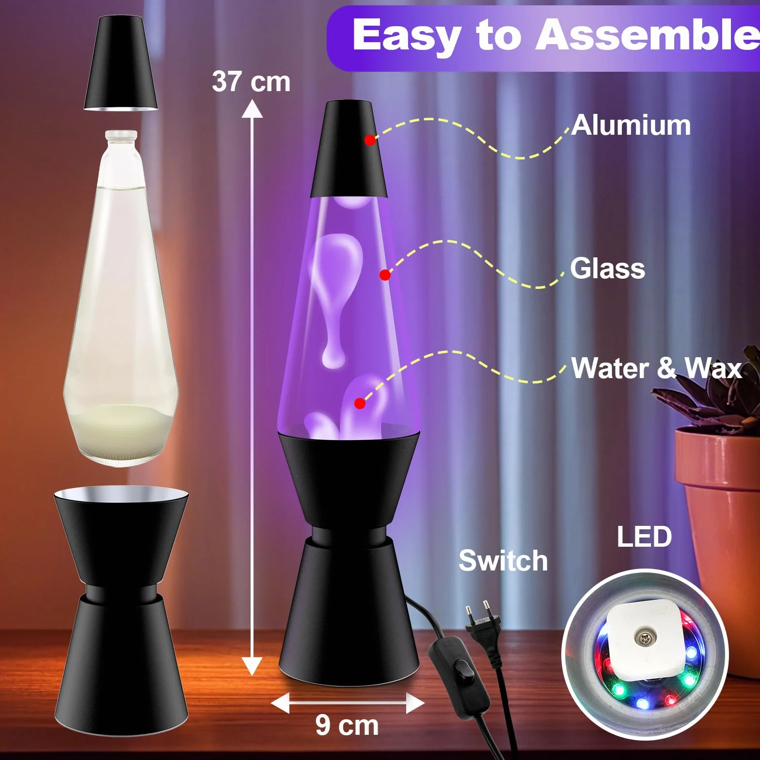 Lampada a Movimento Liquido, 17 Color e Telecomando per Bambini Decorazione