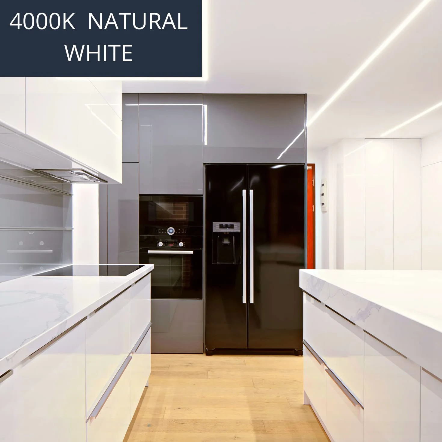 NUOVA GERMANY - PRO Strip LED Alta Luminosita 5M, Striscia Nastro 120W,24V 24W/M 2569Lm/m Flessibile Tagliabile 240Led/m SMD 2835, Luce Naturale 4000K