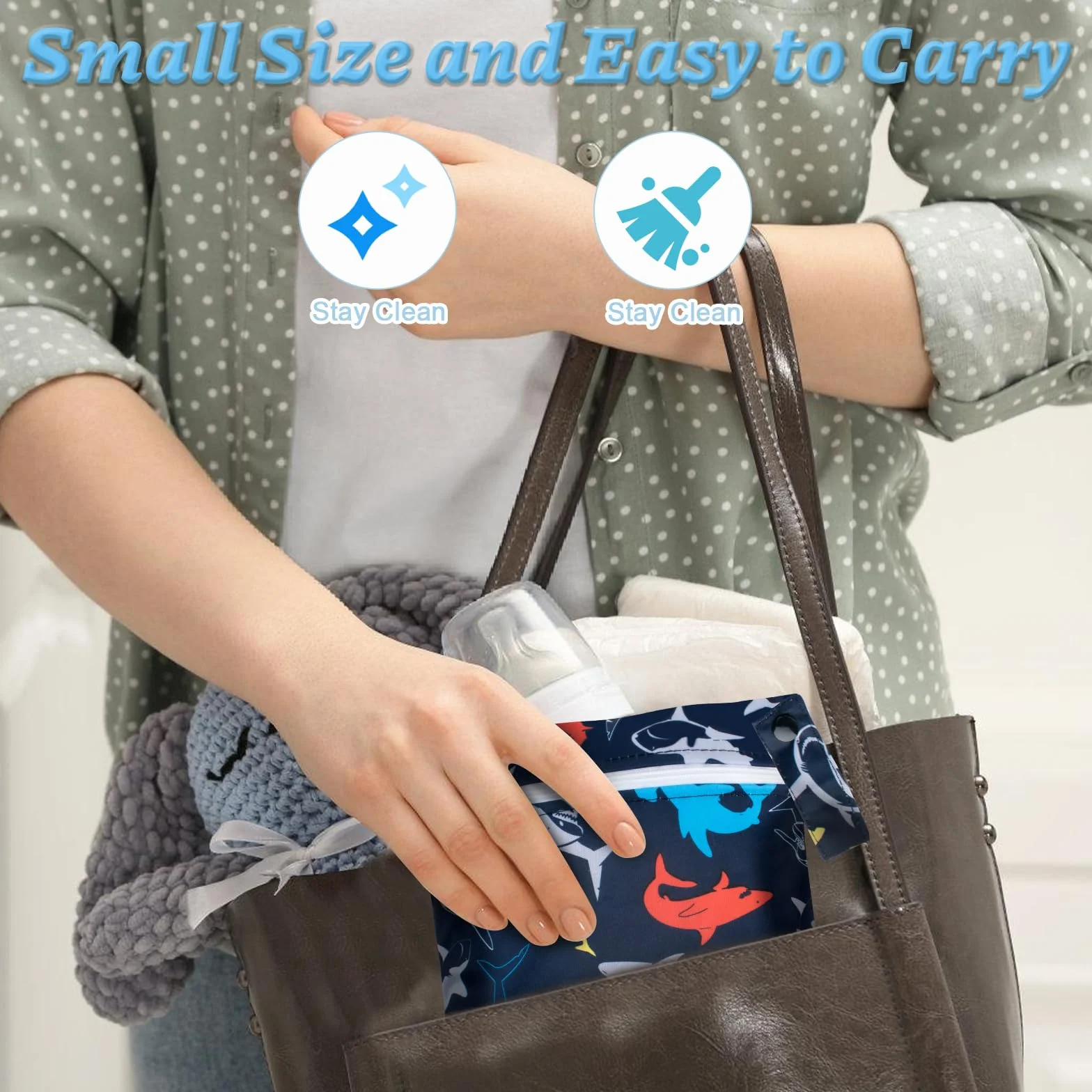 Pipi Tipi 12 copertine per pannolini Pee Teepee 1 borsa bagnata forte assorbimento accessori cambio pannolino