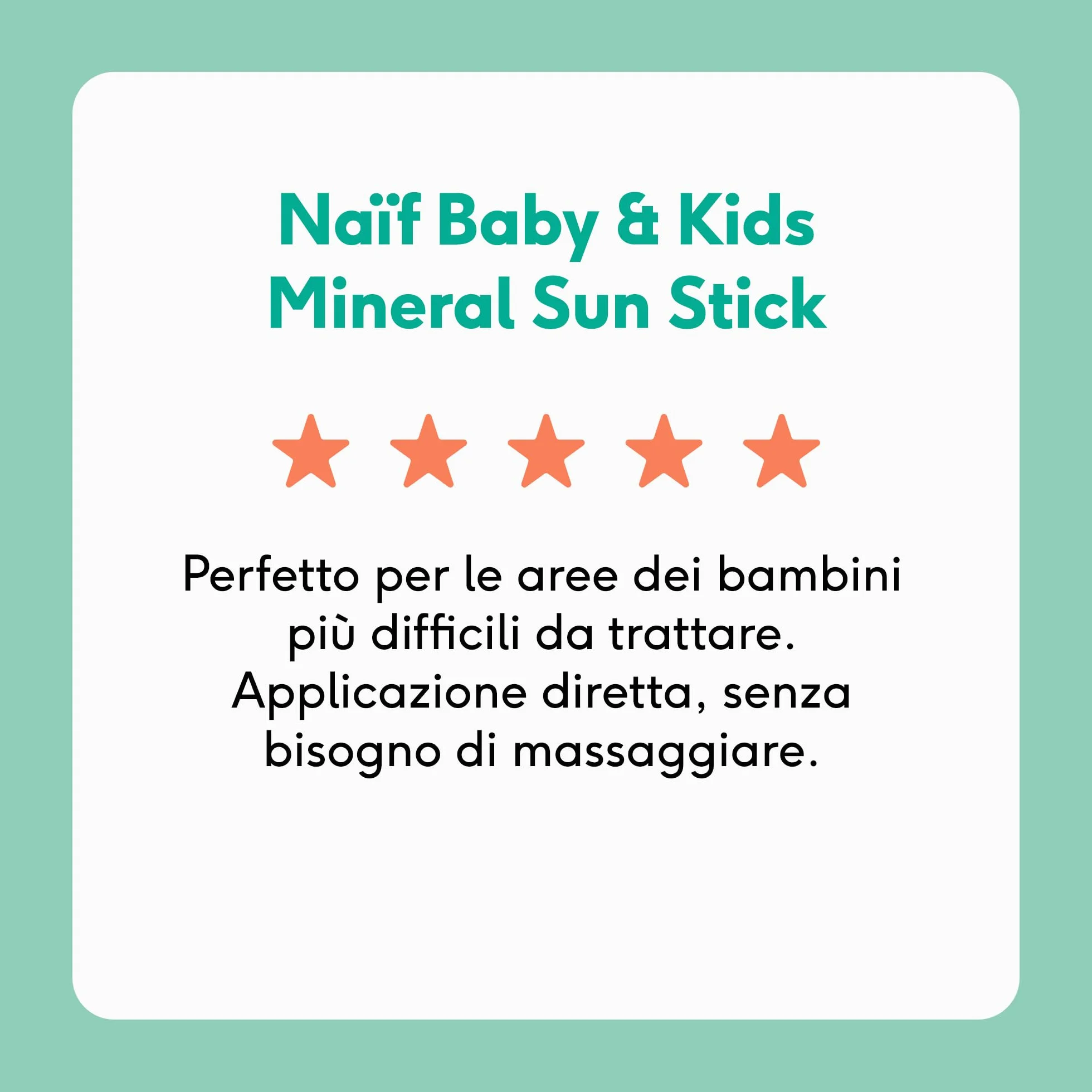 Naïf Stick Solare Minerale SPF 50 36g Protezione UVA UVB Neonati Bambini
