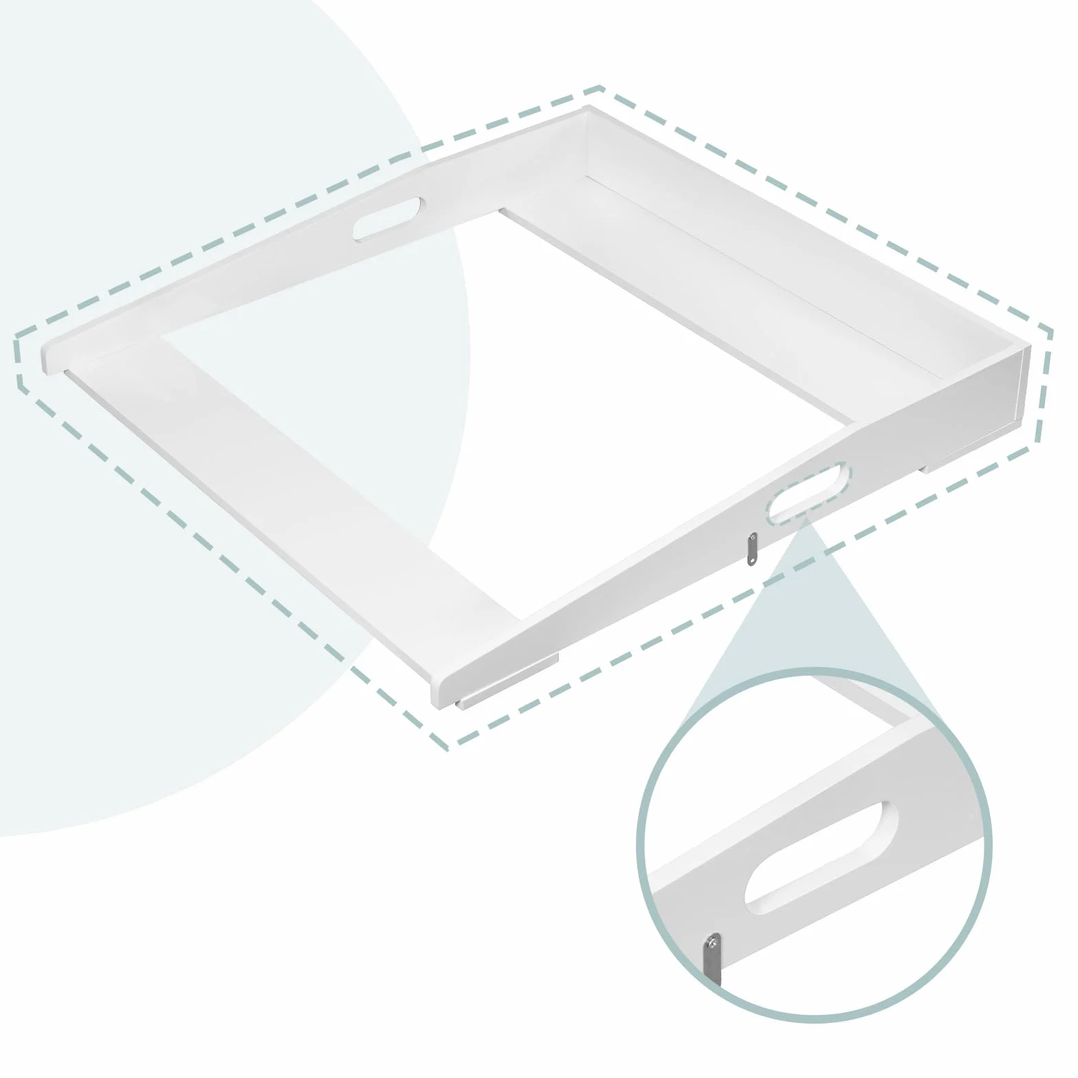 WOLTU Fasciatoio per Cassettiera in MDF 70x75x10 cm Bianco