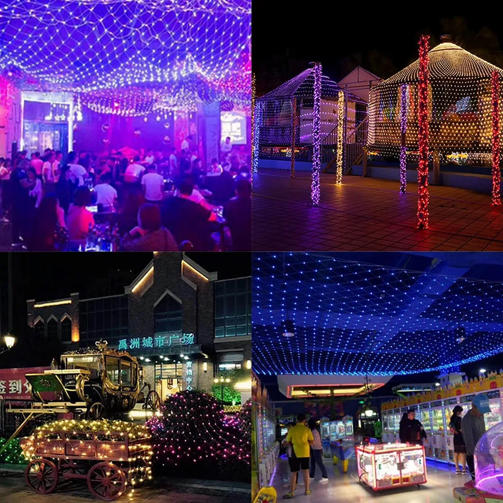 Luci Solari Esterno LED Catena Luminosa Solari Tenda Luminosa Impermeabile 8 modalità Tenda Luci Natale Decorative per Giardino,Patio,Cancello,Matrimonio,Festa Color 3x2m Solar Style