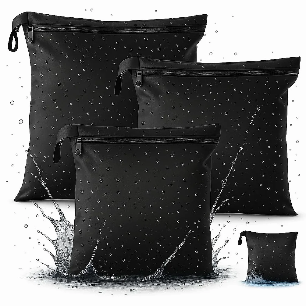 Sacchetti Impermeabili Wet Bag Costumi Bagno, 3 Pezzi, Chiusura Ermetica, Lavabile Riutilizzabile