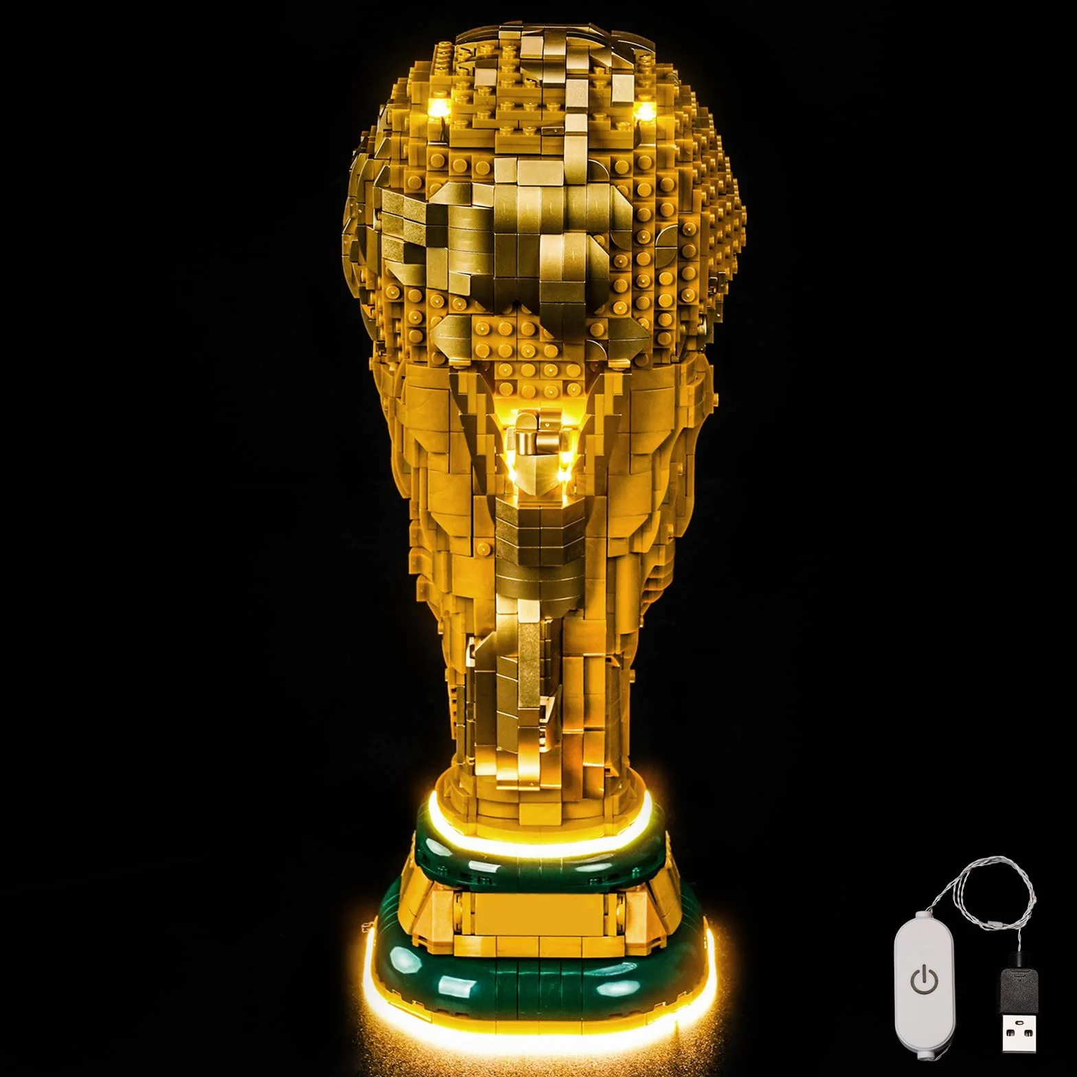 Set di luci a LED compatibile con Lego FIFA World Cup Official Trophy 43020 (non un modello), set di illuminazione decorativa compatibile con Lego 43020 FIFA World Cup Official Trophy