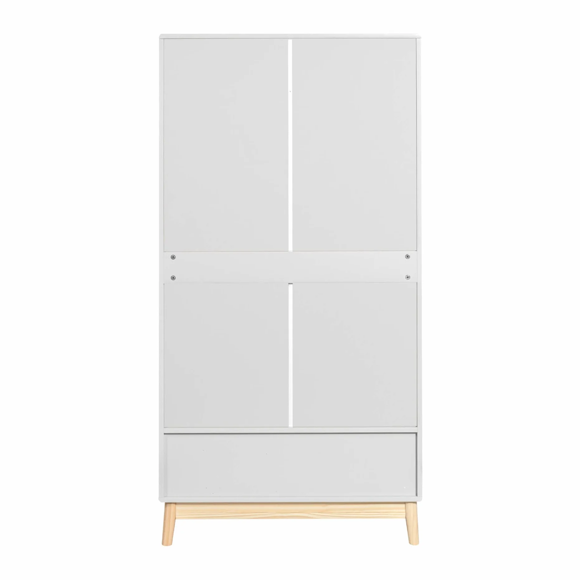 Rebecca Mobili Guardaroba per Bambini Armadio Cameretta Bianco Marrone MDF Pino 175x80x55 cm