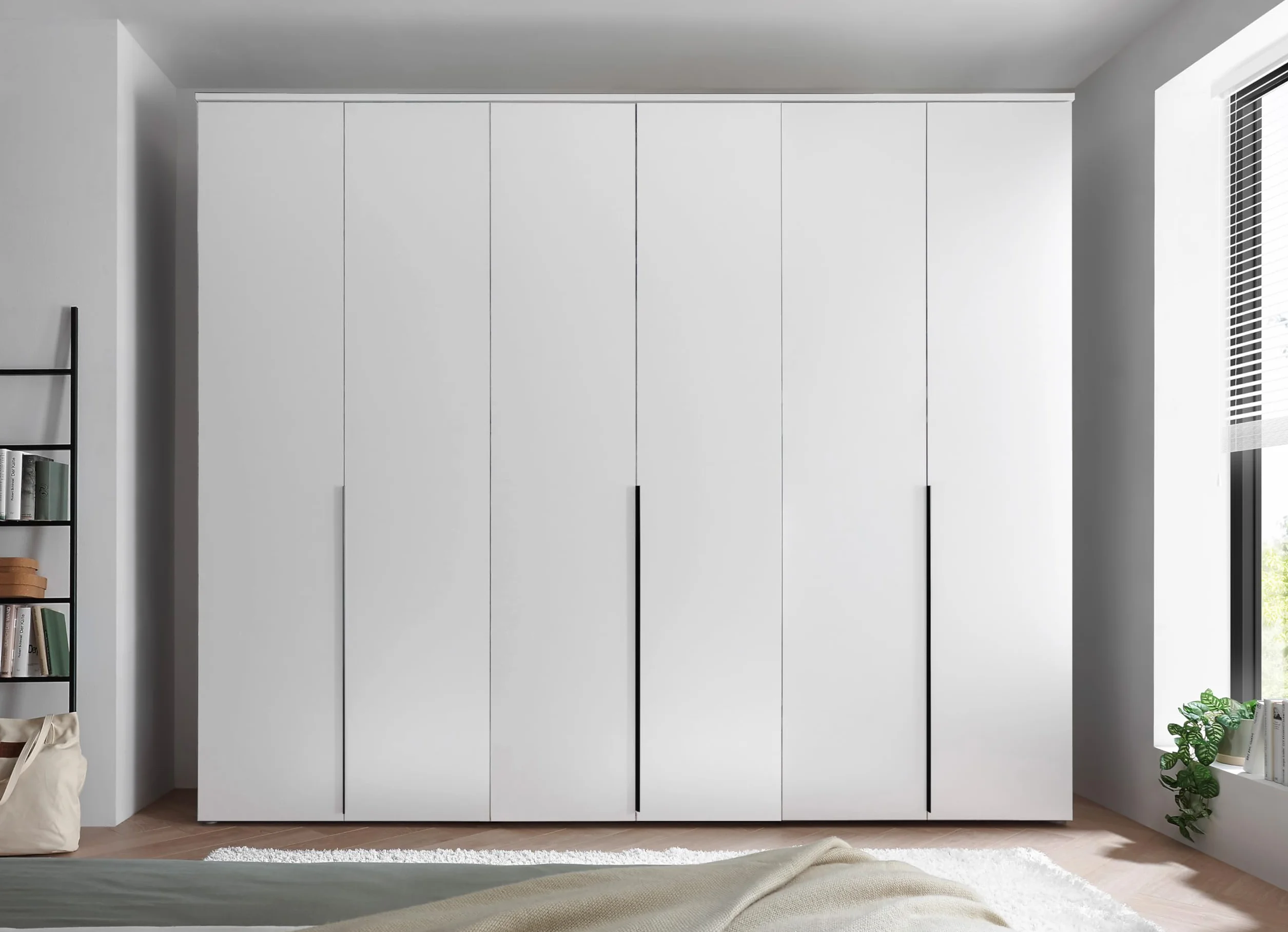 AVANTI TRENDSTORE Civiasco armadio a 6 ante battenti laminato bianco 270x225x52 cm