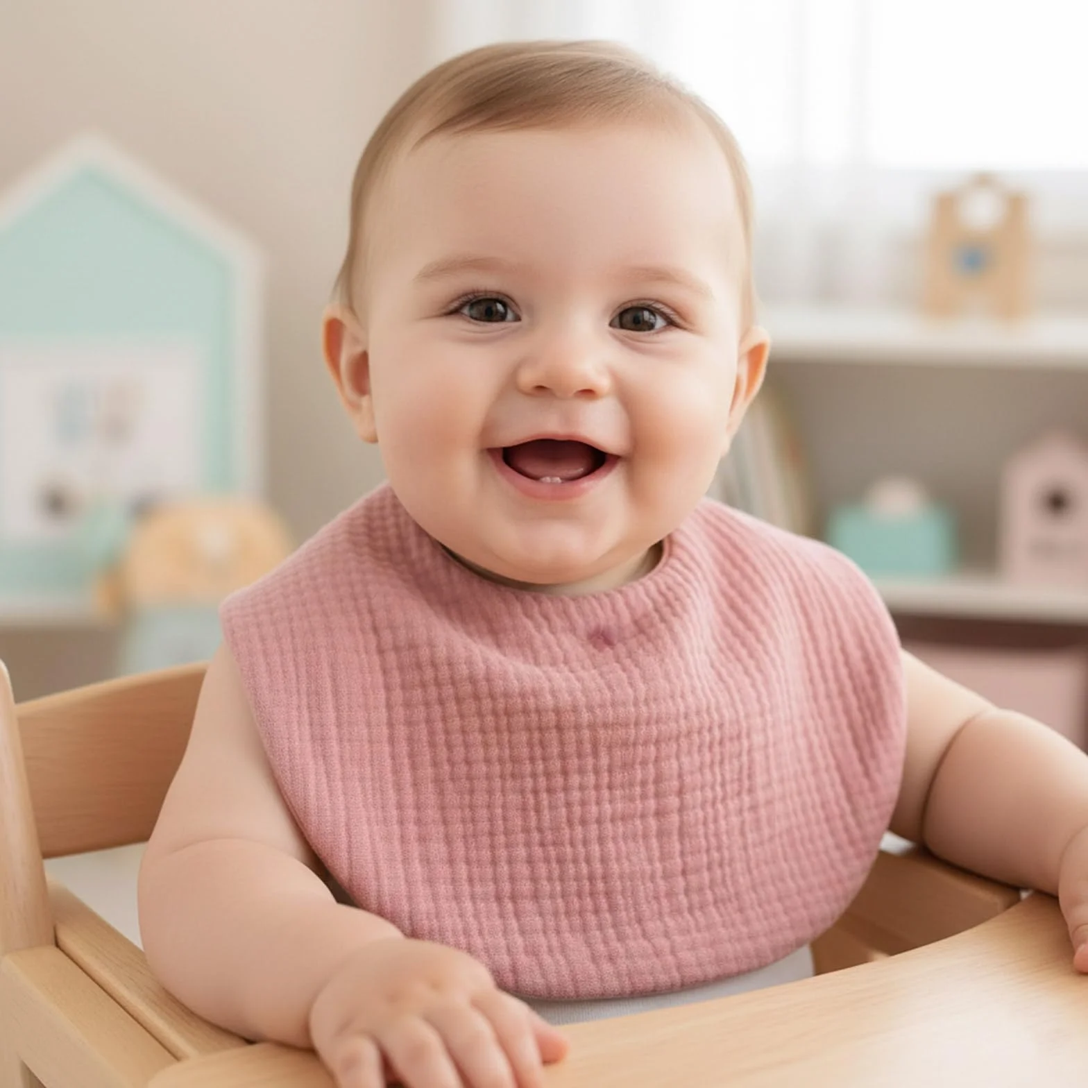 Bavaglino in Cotone per Bambino Asciugamano Saliva 2 Strati Morbido Panno Ruttini Dentizione