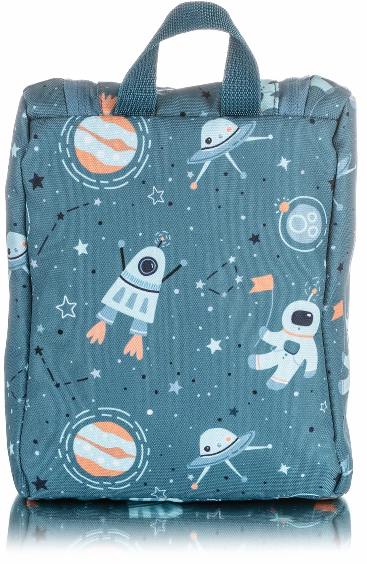 Beauty case bambini poliestere riciclato borsa da bagno sostenibile idrorepellente appendere Spazio Blu