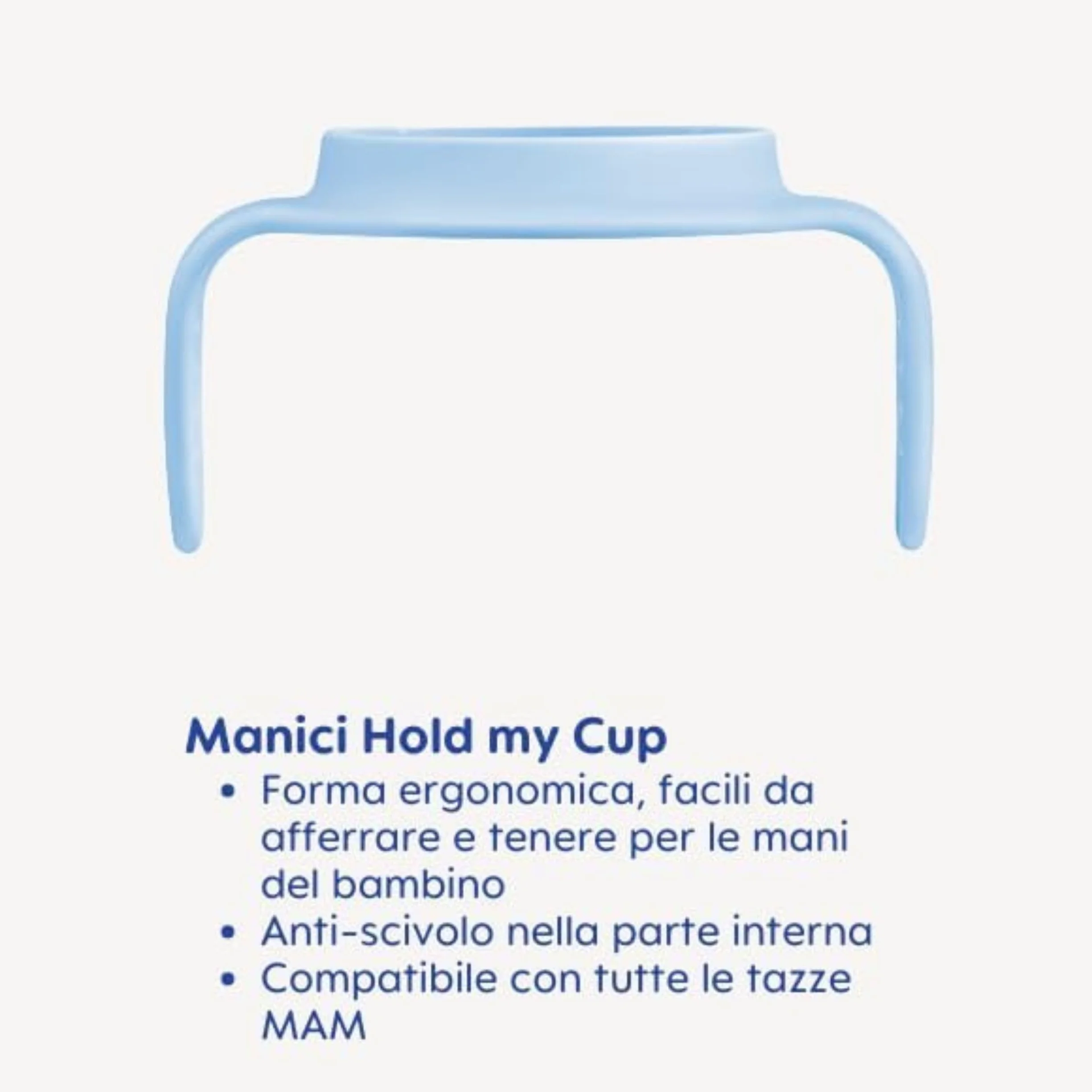 MAM Learn to Drink Cup Tazza bambini 190 ml Biberon neonati 6+ mesi beccuccio anti-goccia valvola flusso libero Azzurro