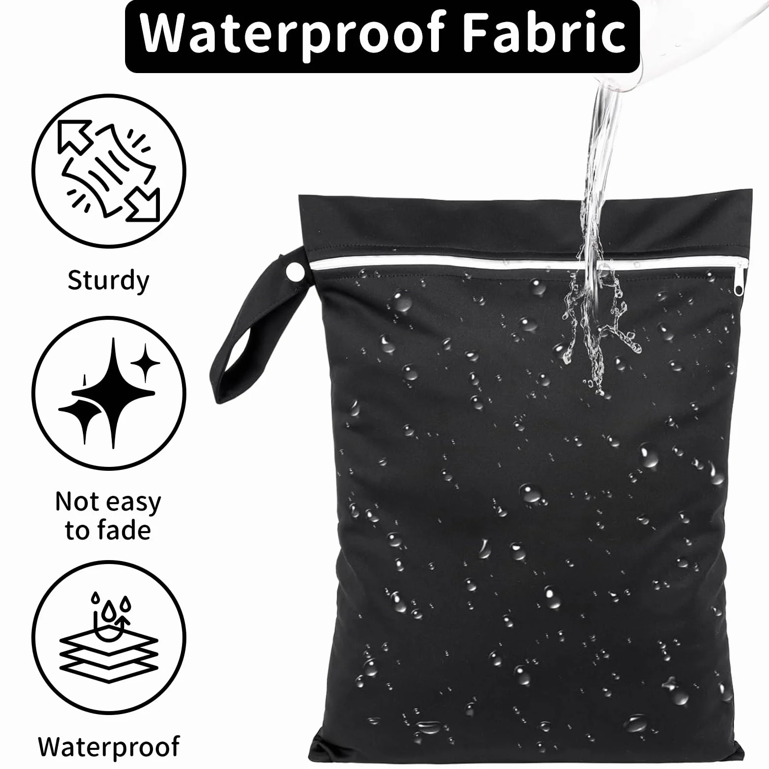 MOLIMOLI 2 pezzi borsa bagnata impermeabile 40x30 cm per costumi da bagno con cerniera spiaggia