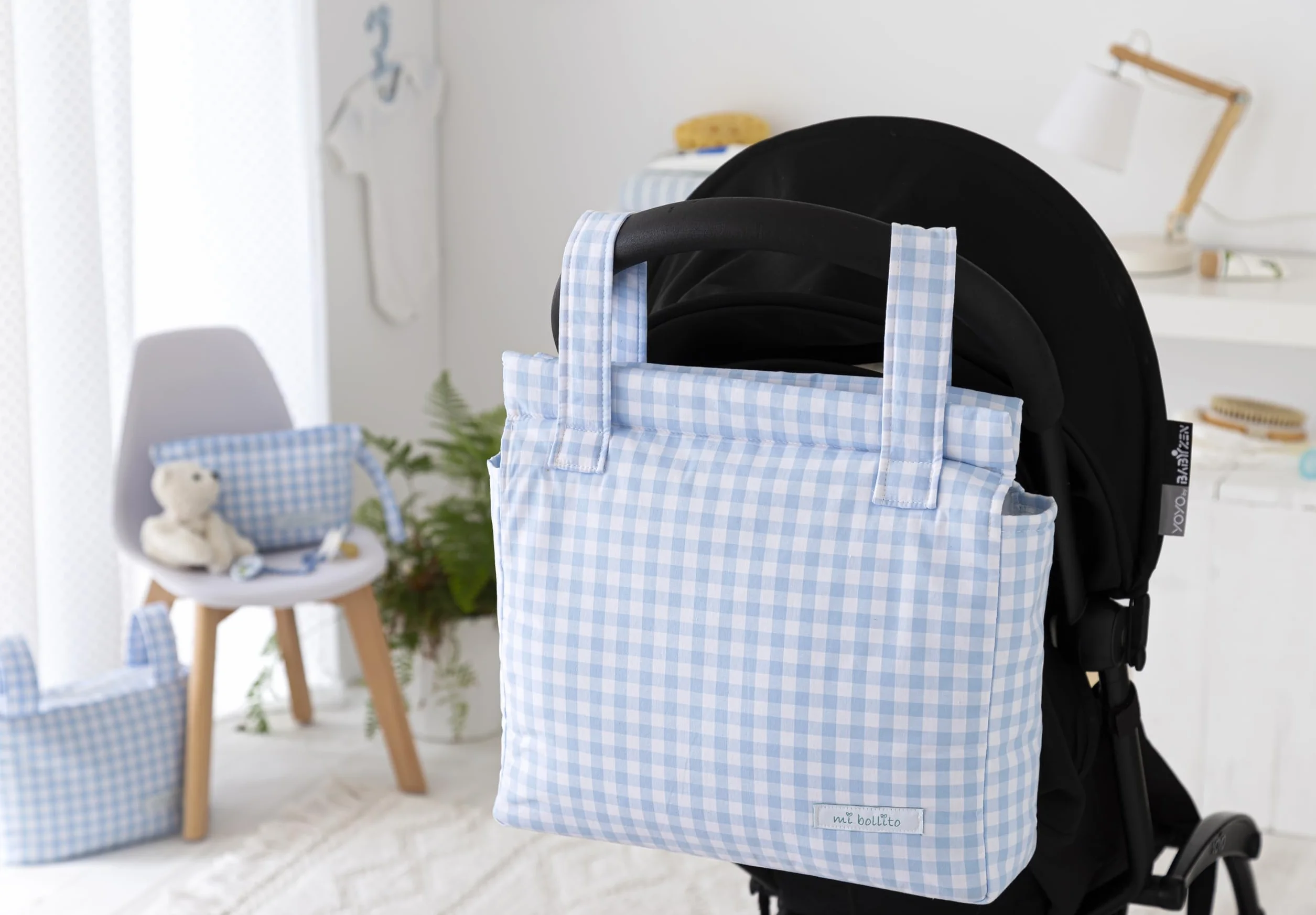 Il Mio Cotto Vichy Modello Pack Blu 2 - Wandeltas Verschoningsmatje Toilettas