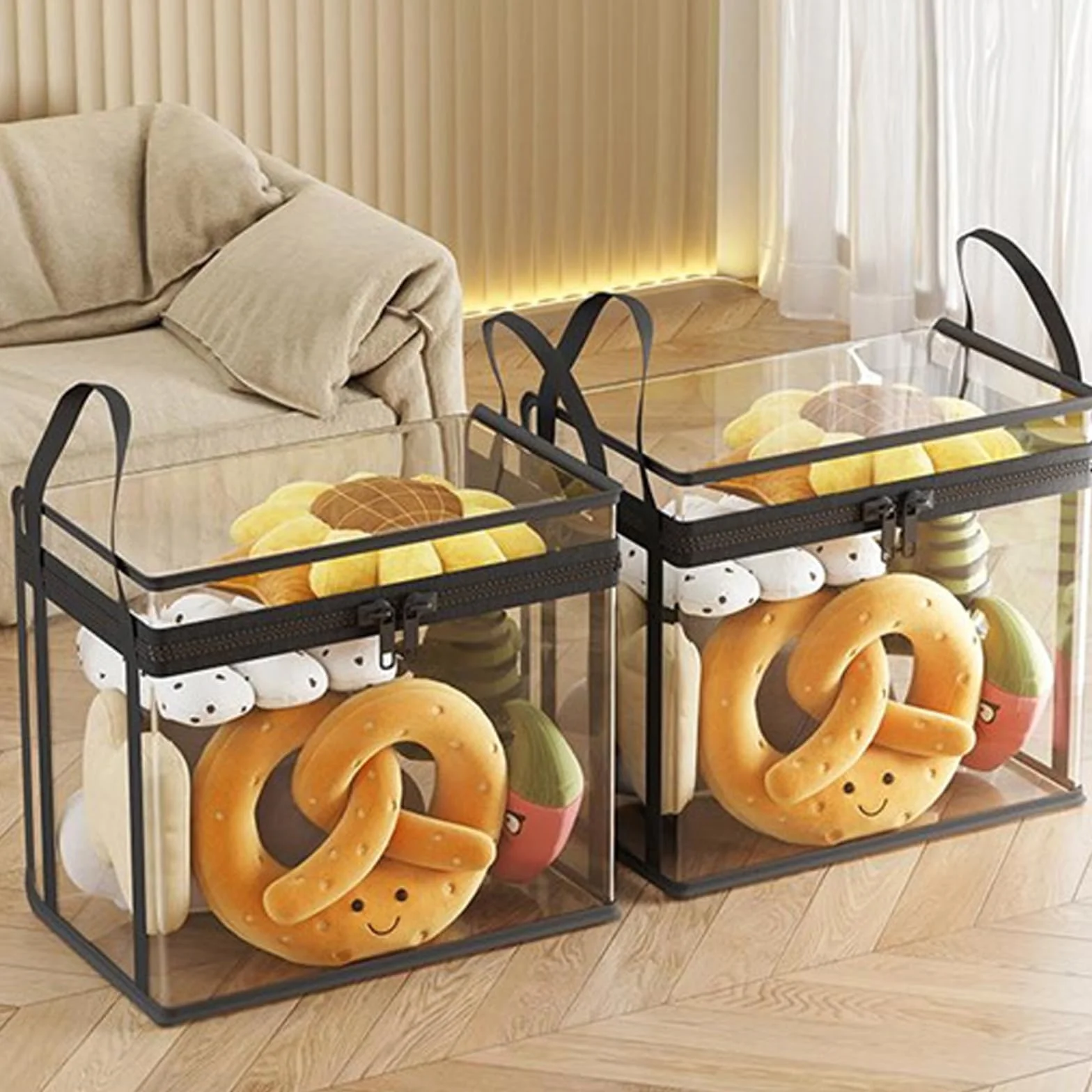Contenitore PVC Pesante 50L per Asilo Nido e Aula - Cerniere Lunghezza, Design Salvaspazio