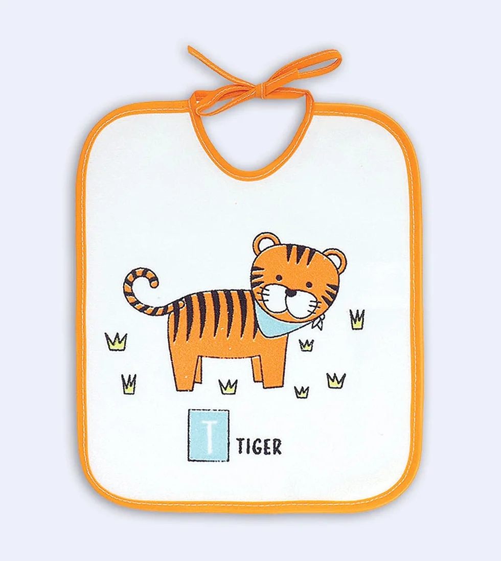 Bavaglini Impermeabili 73% Cotone 27% Poliestere Fodera Vinile Confezione Da 7 23x27 cm per Bambini 6-18 Mesi