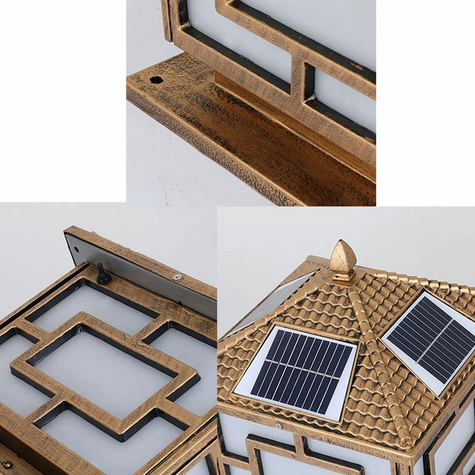 Luci solari da Giardino in Stile Paesaggio, IP54, Paralume in Acrilico Impermeabile, luci da Esterno per Recinzione da Cortile, Regolabili per Recinzione, terrazza, Patio, Decorazione da Giardino
