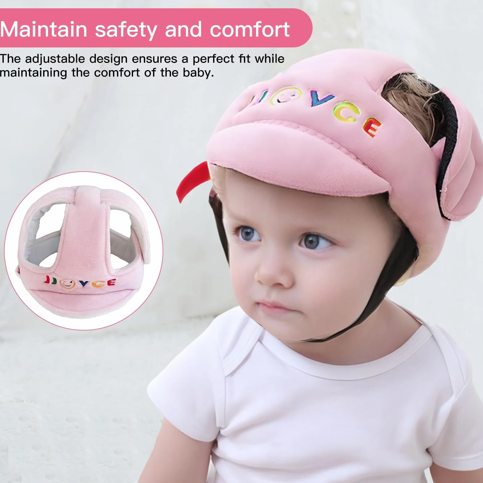 Casco di Sicurezza per Bambini Regolabile Rosa iwobi