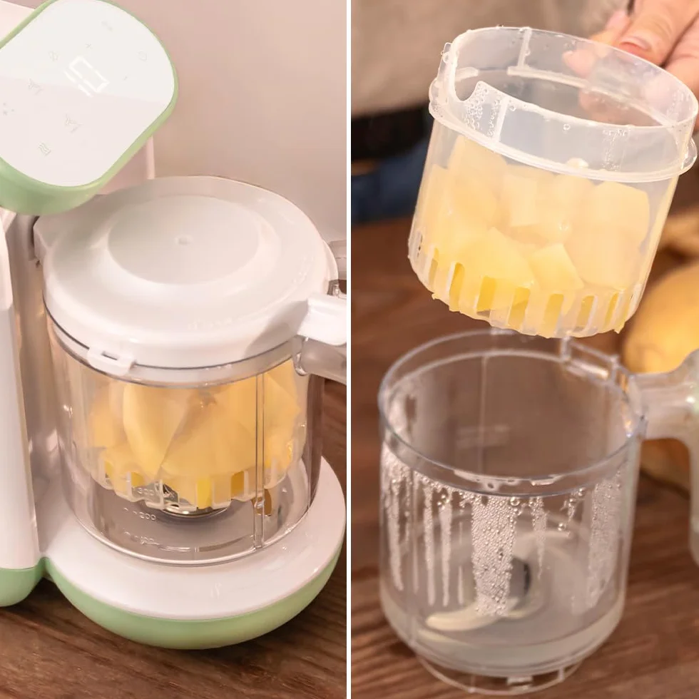 Cecotec Robot da Cucina per Bambini Nana BabyCare FoodProcessor, Frulla, Sterilizza, Riscalda Biberon, senza BPA