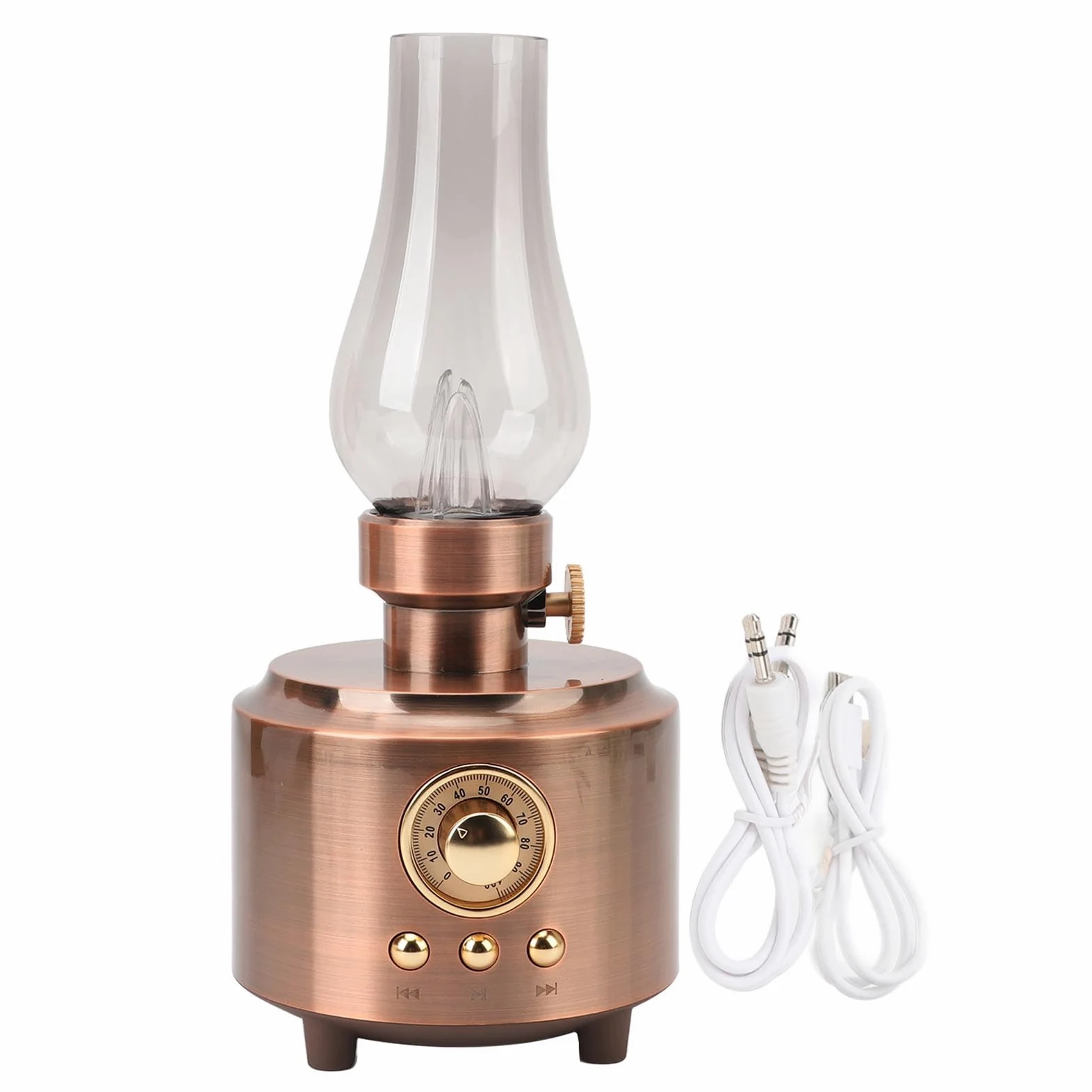 Lampada da Tavolo Vintage con Altoparlante Bluetooth, 5W, per | Wireless, USB, ingresso AUX, batteria a lunga durata, luce soffusa