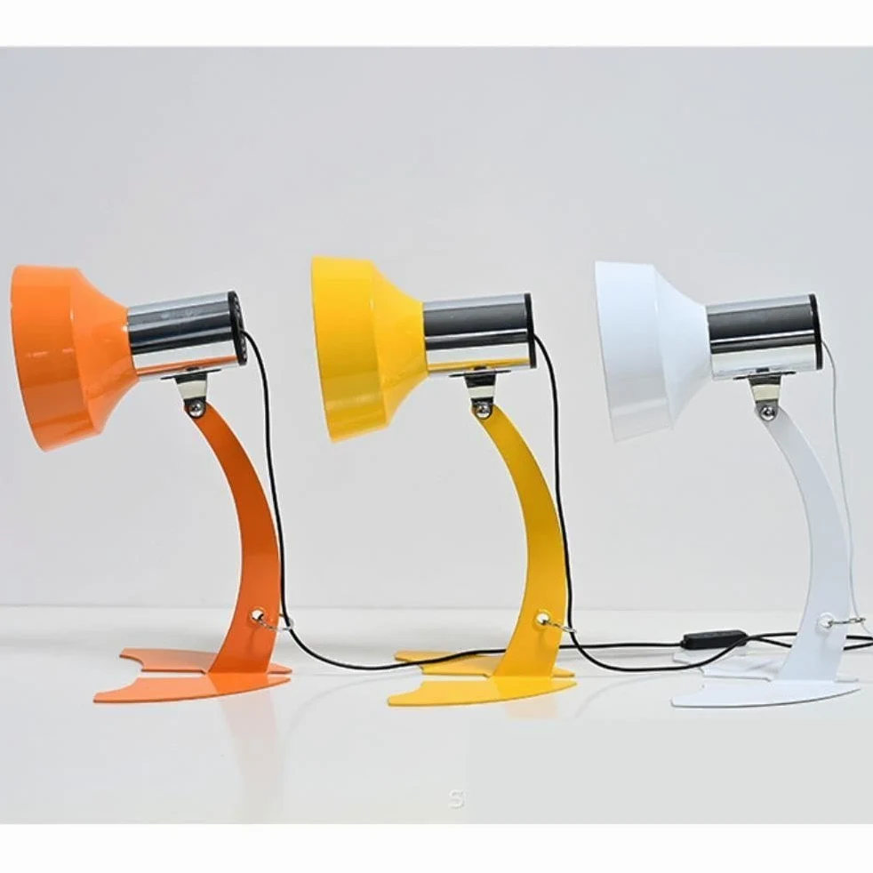 Lampada da tavolo a di pesce, luce notturna da lettura for studio | Design a di pesce, alimentazione USB, metallo, regolabile, luce da lettura da studio(White)