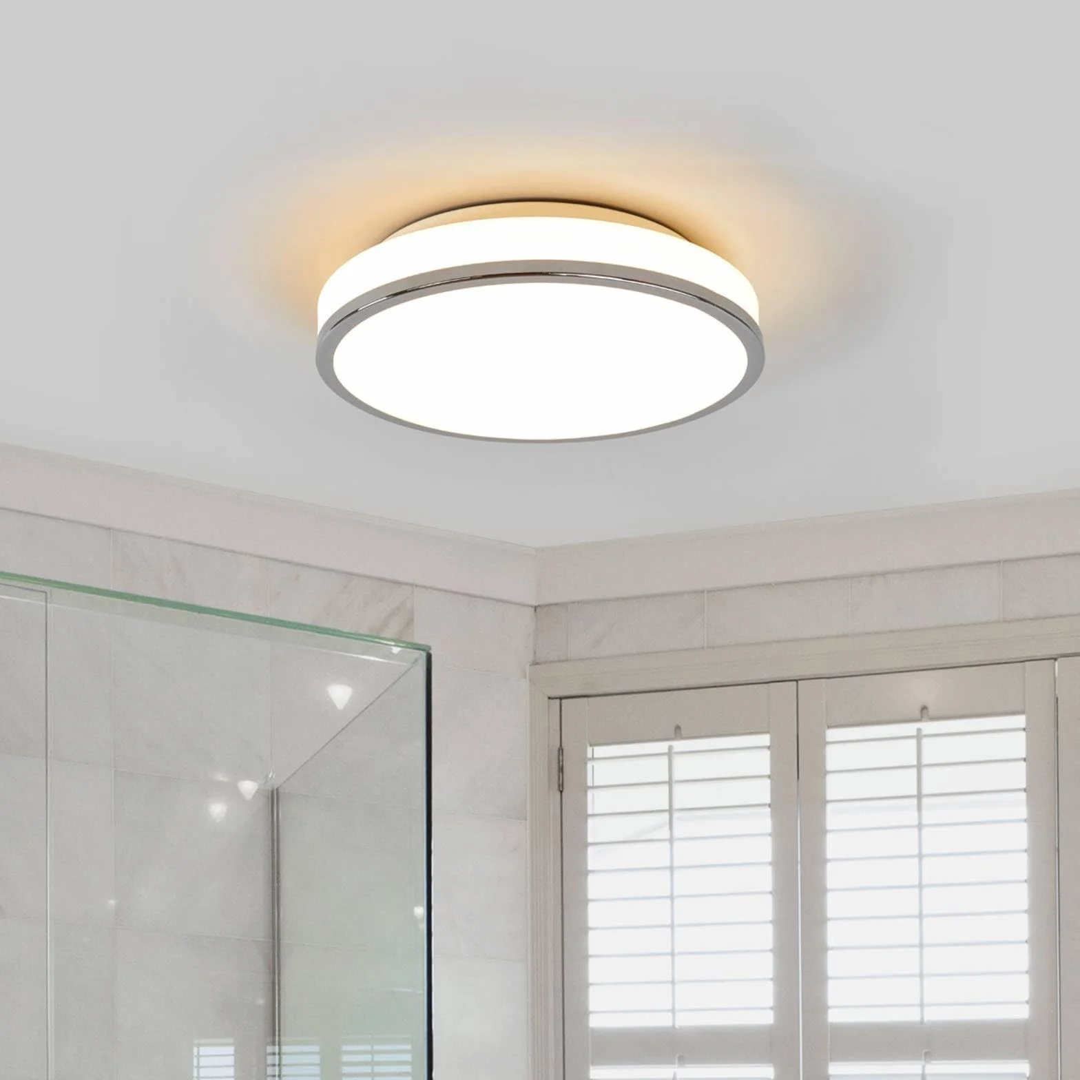 Lindby Plafoniera (Moderno) colore Bianco, in Vetro ad es. Bagno lampadina inclusa plafoniera per bagno lampada