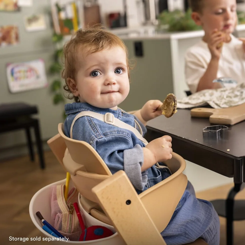 Stokke Tripp Trapp Seggiolone Natural con Vassoio Bianco per Bambini 6-36 Mesi