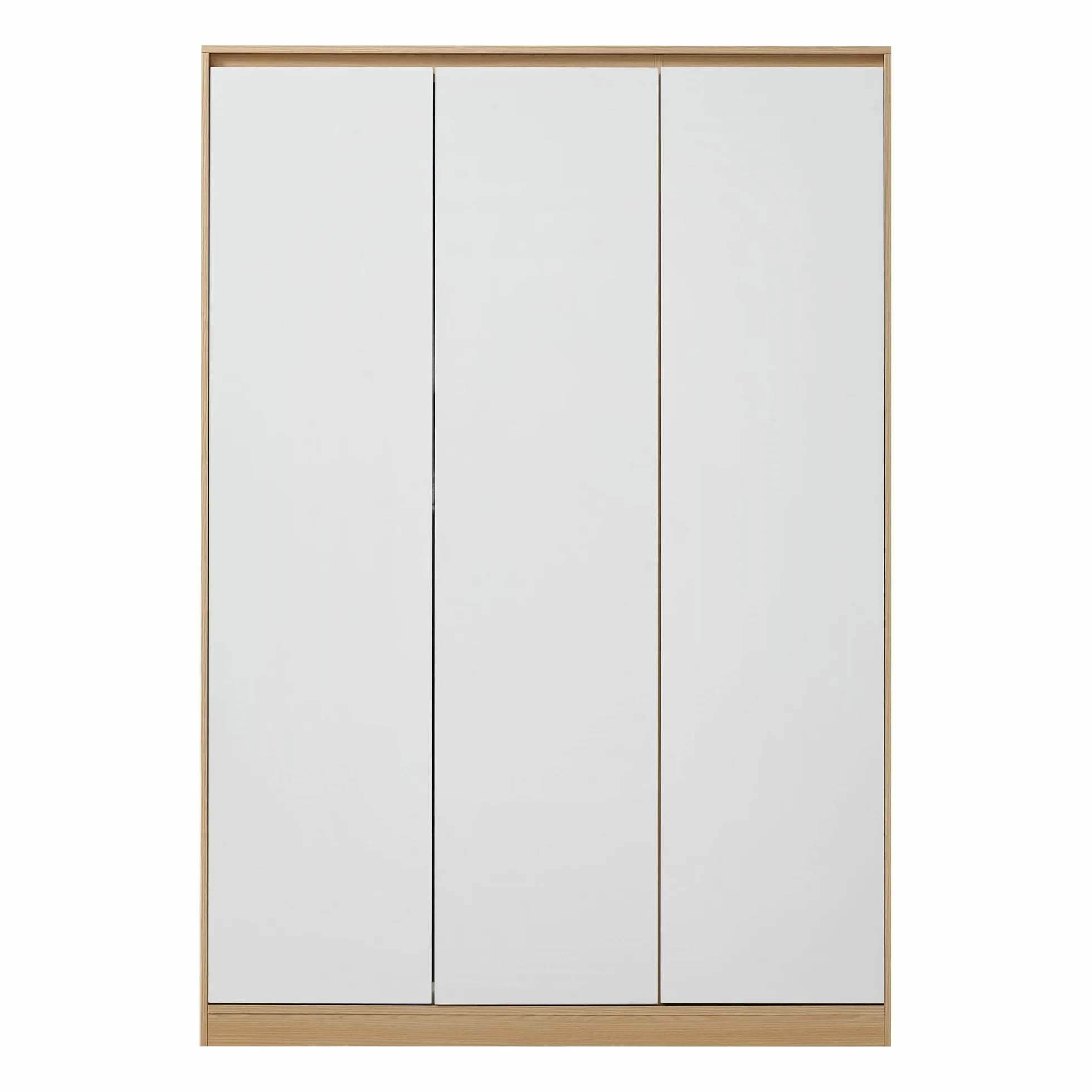 Armadio per Guardaroba con Ante Bianche 4 Scomparti 176 x 120 x 52 cm MDF Effetto Rovere