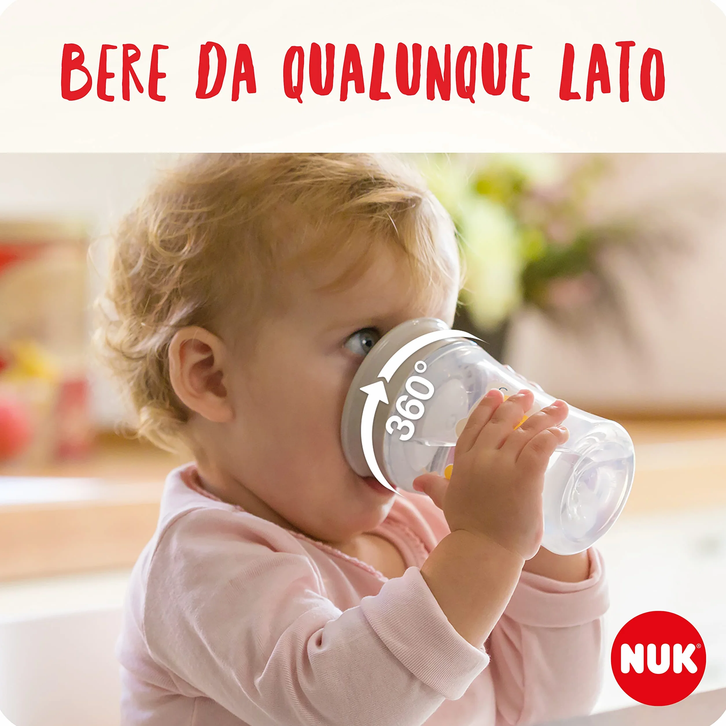 NUK Magic Cup bicchiere antigoccia 360° 230 ml Blu 2 pezzi 8+ mesi Senza BPA