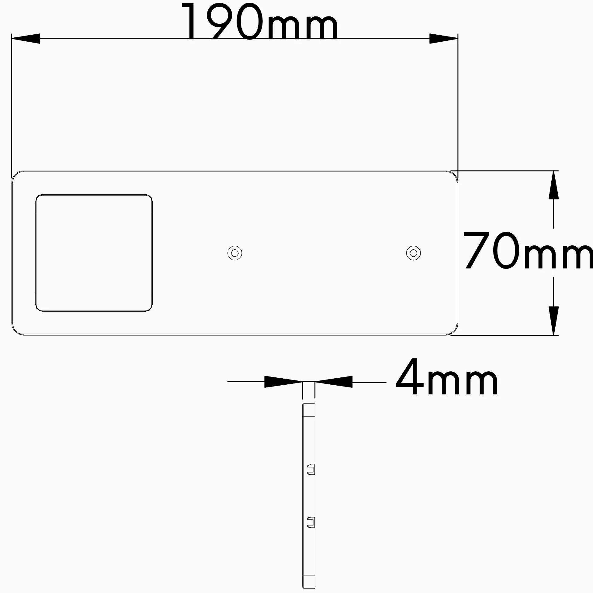 kalb | LED sottopensile nero 5W- luce da cucina molto piatta faretto da incasso faretto da incasso, selezione:Set di 3 unità di colore bianco caldo