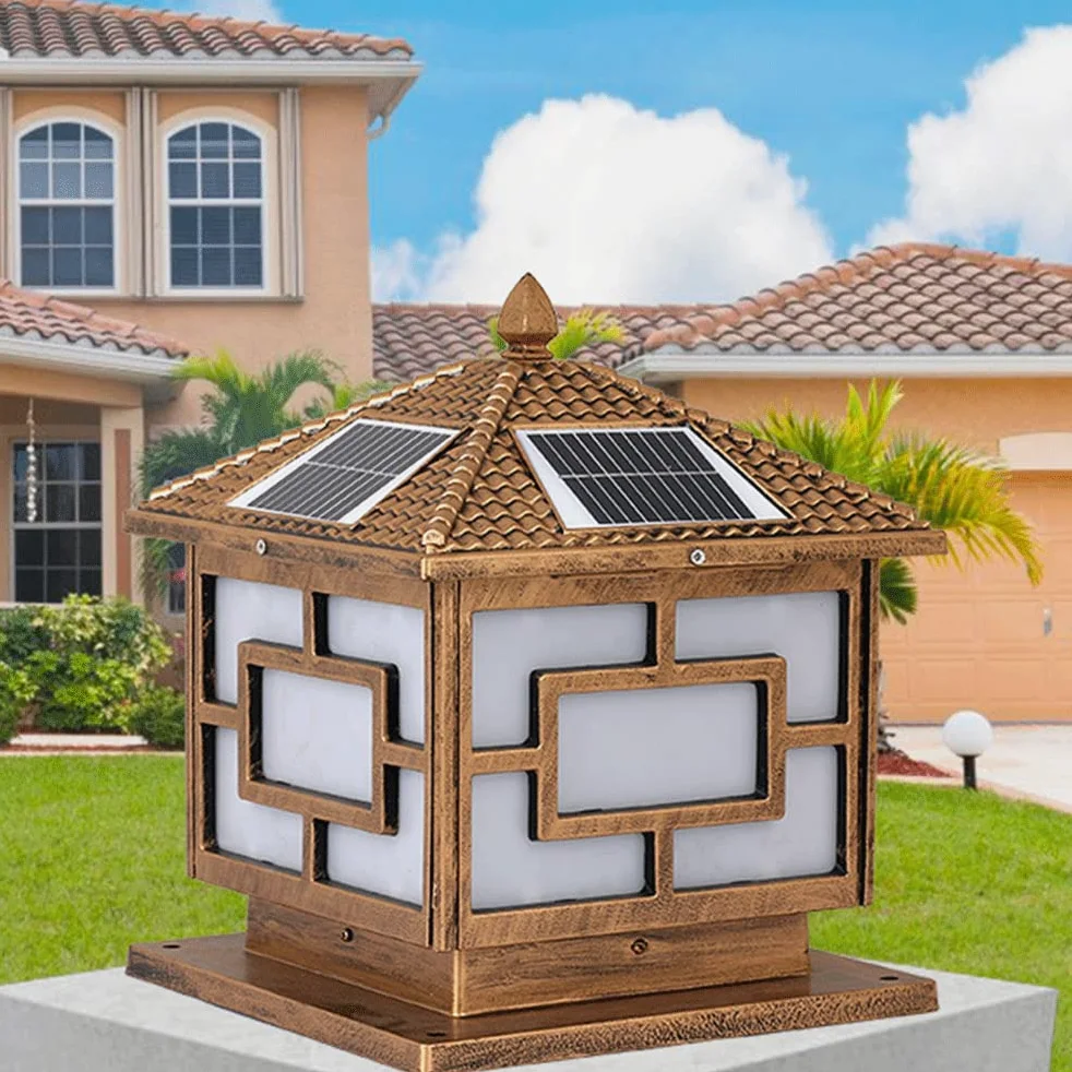 Luci solari da Giardino in Stile Paesaggio, IP54, Paralume in Acrilico Impermeabile, luci da Esterno per Recinzione da Cortile, Regolabili per Recinzione, terrazza, Patio, Decorazione da Giardino