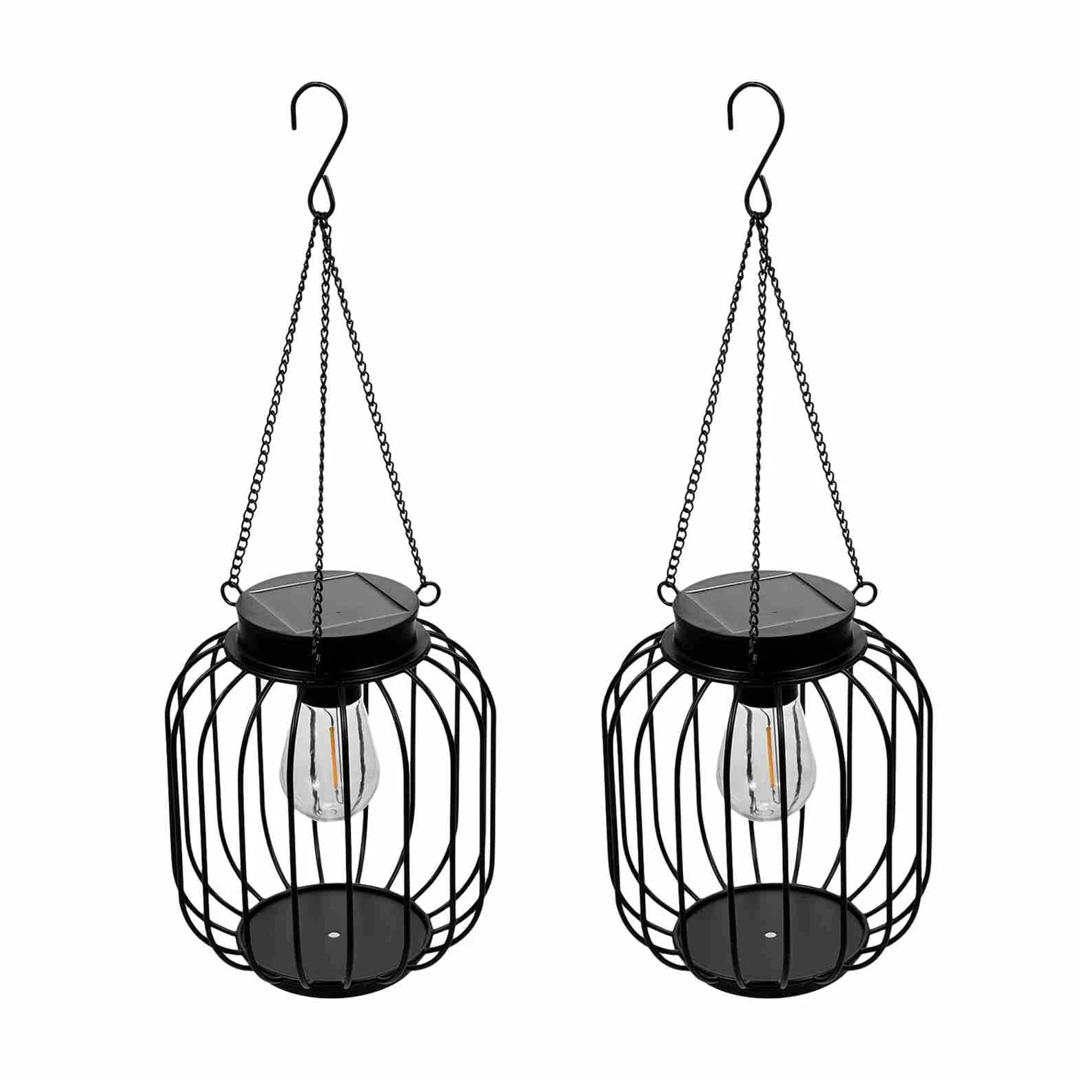 Keenso Solar Outdoor Lights Elegant Metal Lanterns for Garden Patio Yard