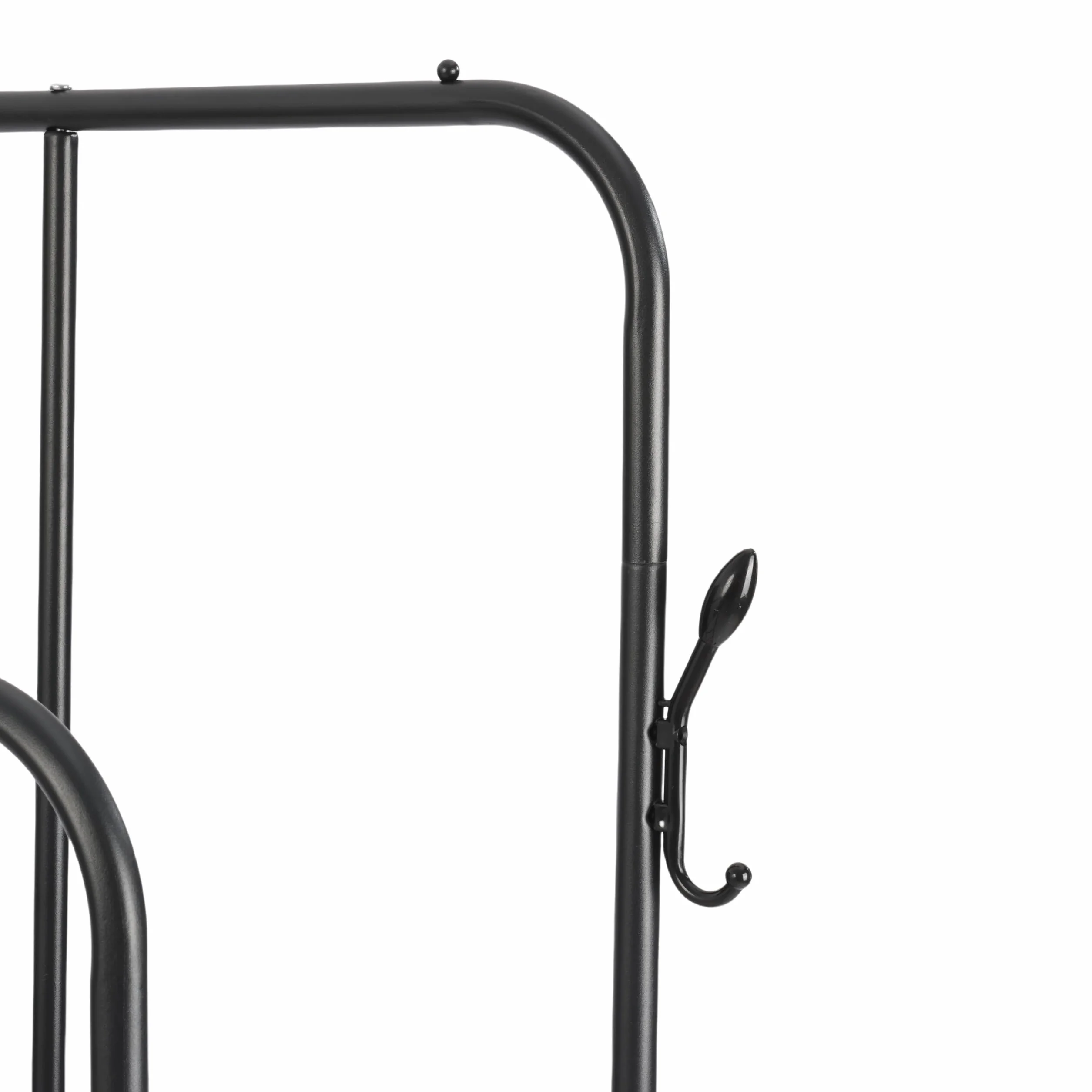 Relaxdays Appendiabiti con Rotelle, Metallo, 154x110x55 cm, Nero