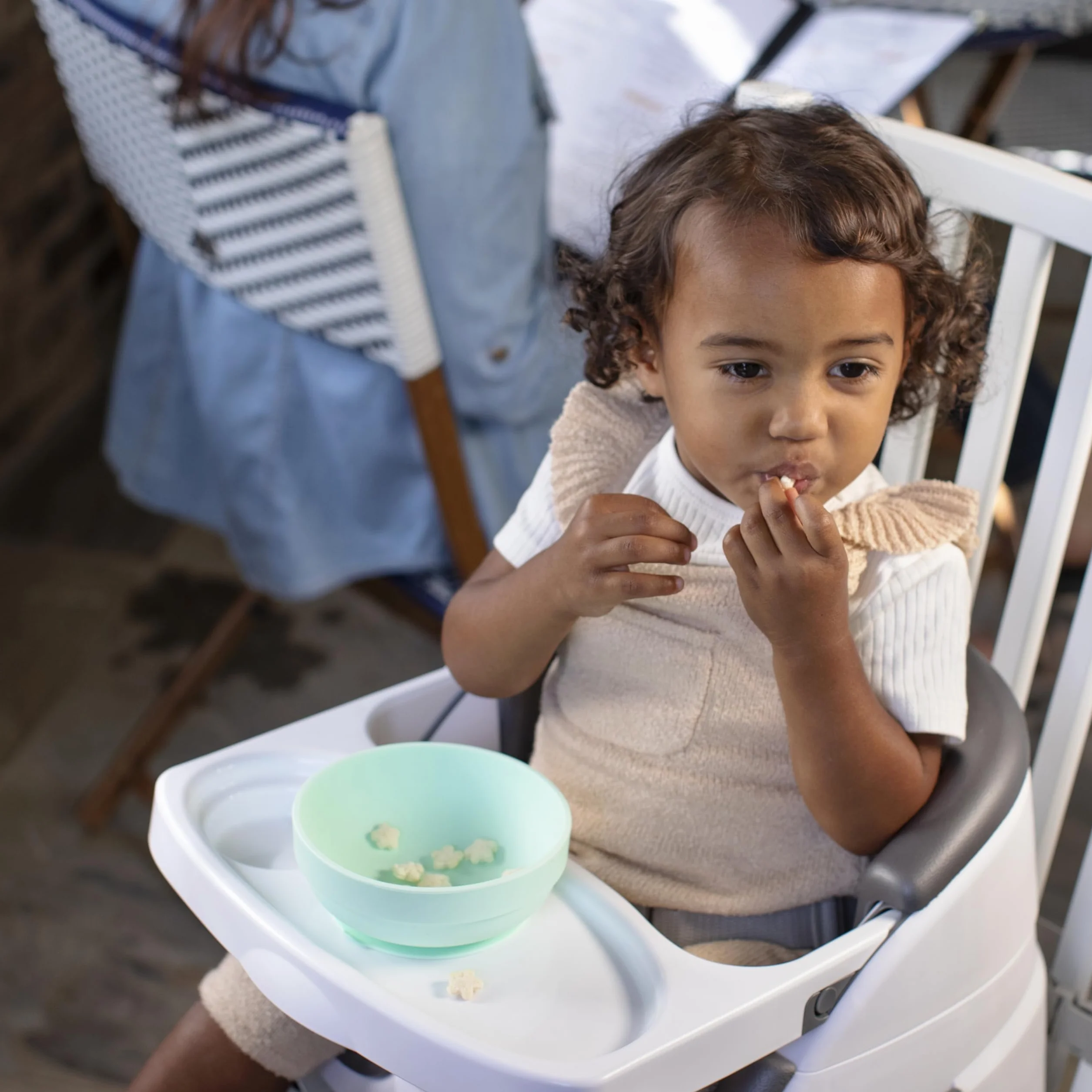 Ingenuity Baby Base 2-in-1 Rialzo da Sedia e Seggiolino per alimentazione con vassoio autoportante - Ardesia