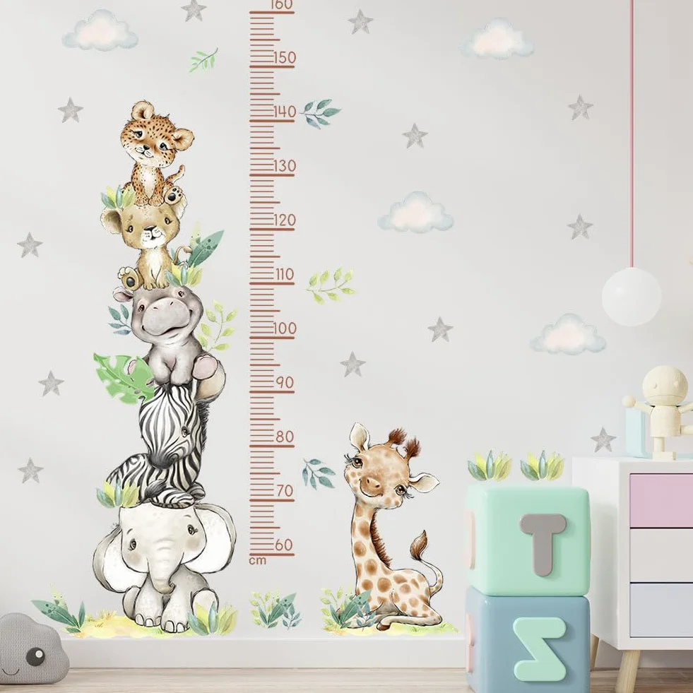 Metro da Parete per Bambini Grafico di Crescita adesivo Tabella Altezza Wall Stickers