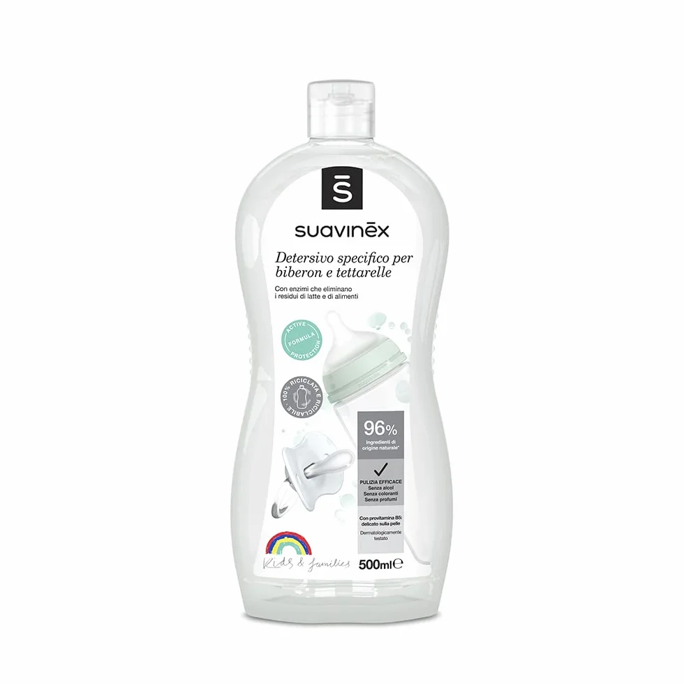 Suavinex Detersivo Specifico Per Biberon E Tettarelle Con Enzimi Naturali 500 Ml