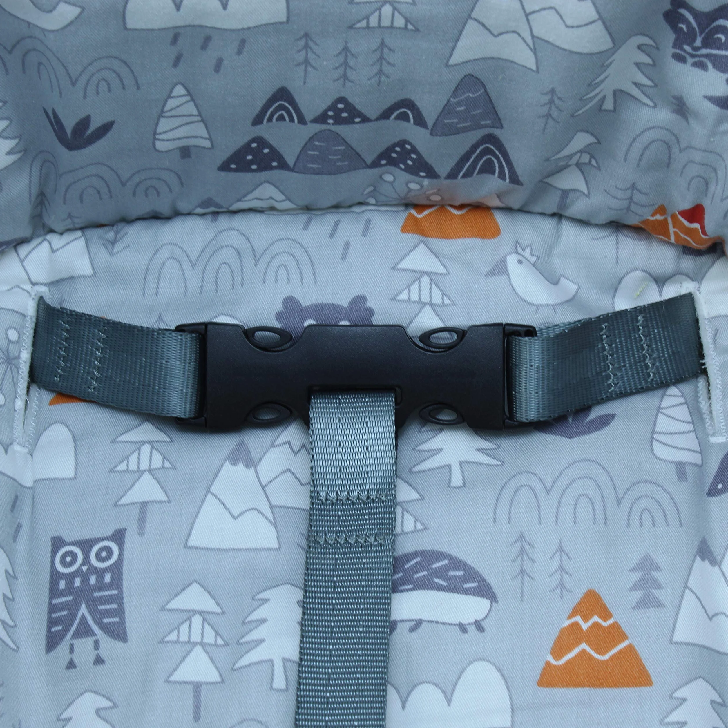 Ikea Antilop Copri Seggiolone Cotone Foresta Pieghevole Cuscino per Bambini Grigio
