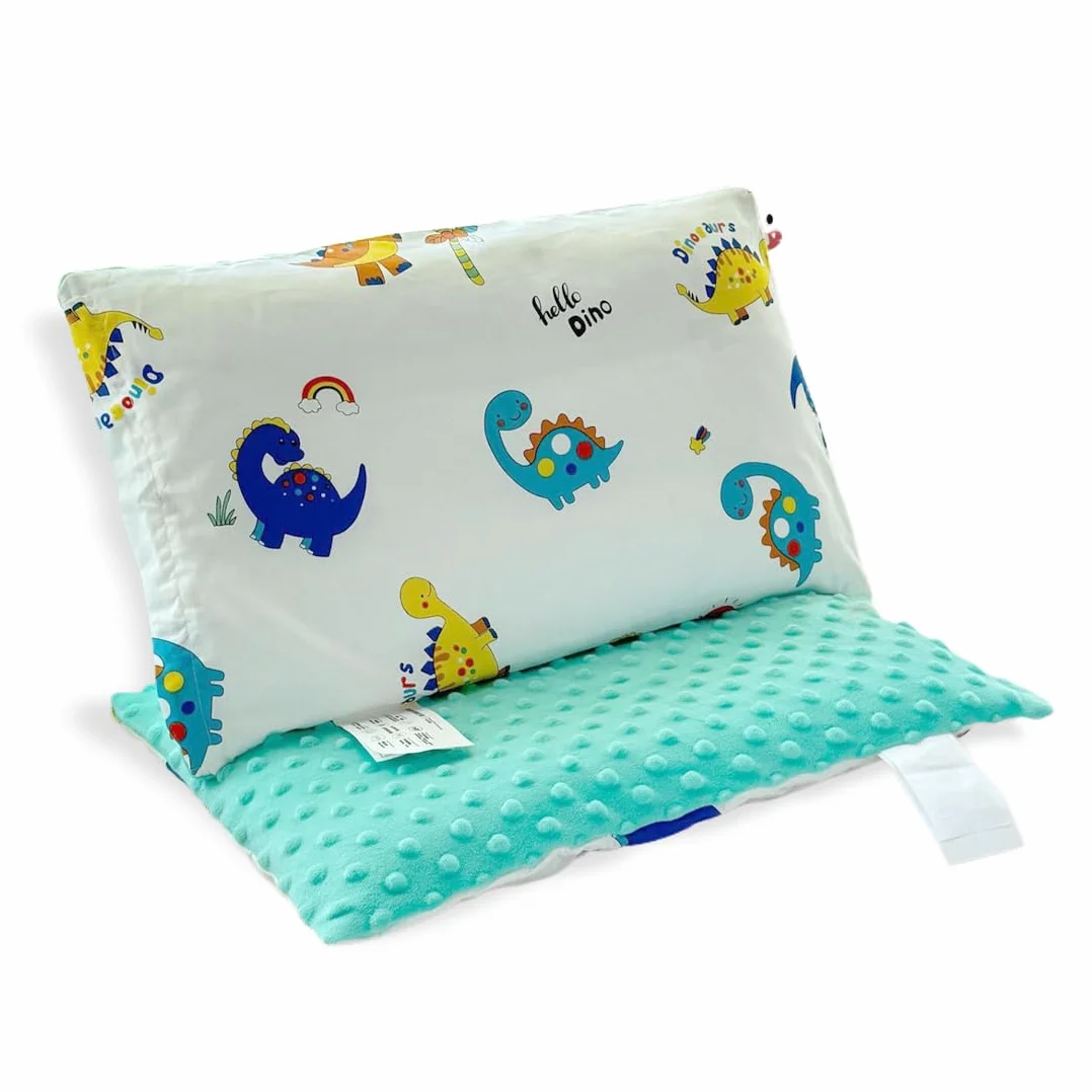 Federa Per Cuscino Per Bambini 2 Pezzi, Modello Dinosauro, 30x50 cm, Cotone Morbido Traspirante